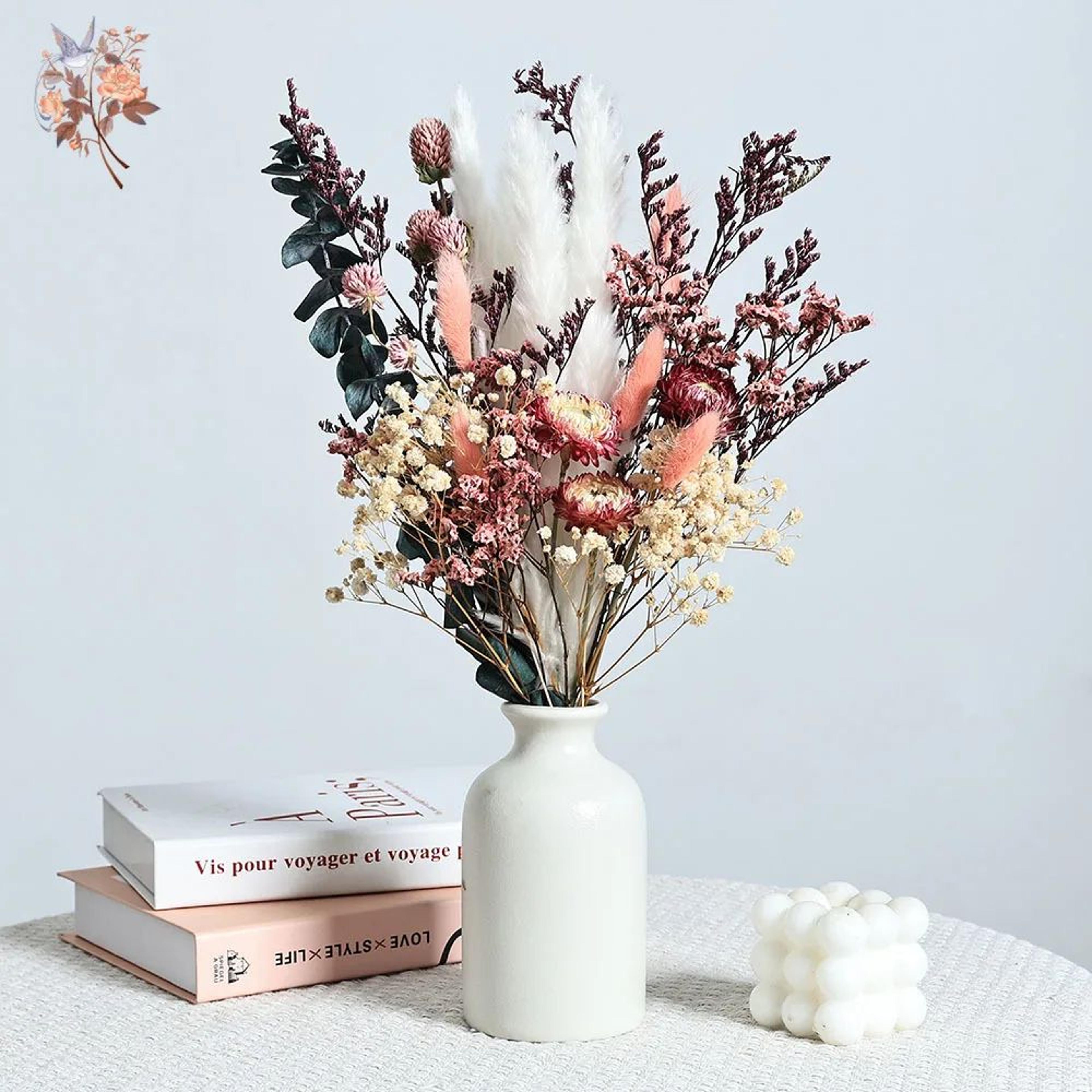 Boho Dried Flower Bouquet With Pampas Grass And Eucalyptus For Wedding Centerpieces  Home Decor 4