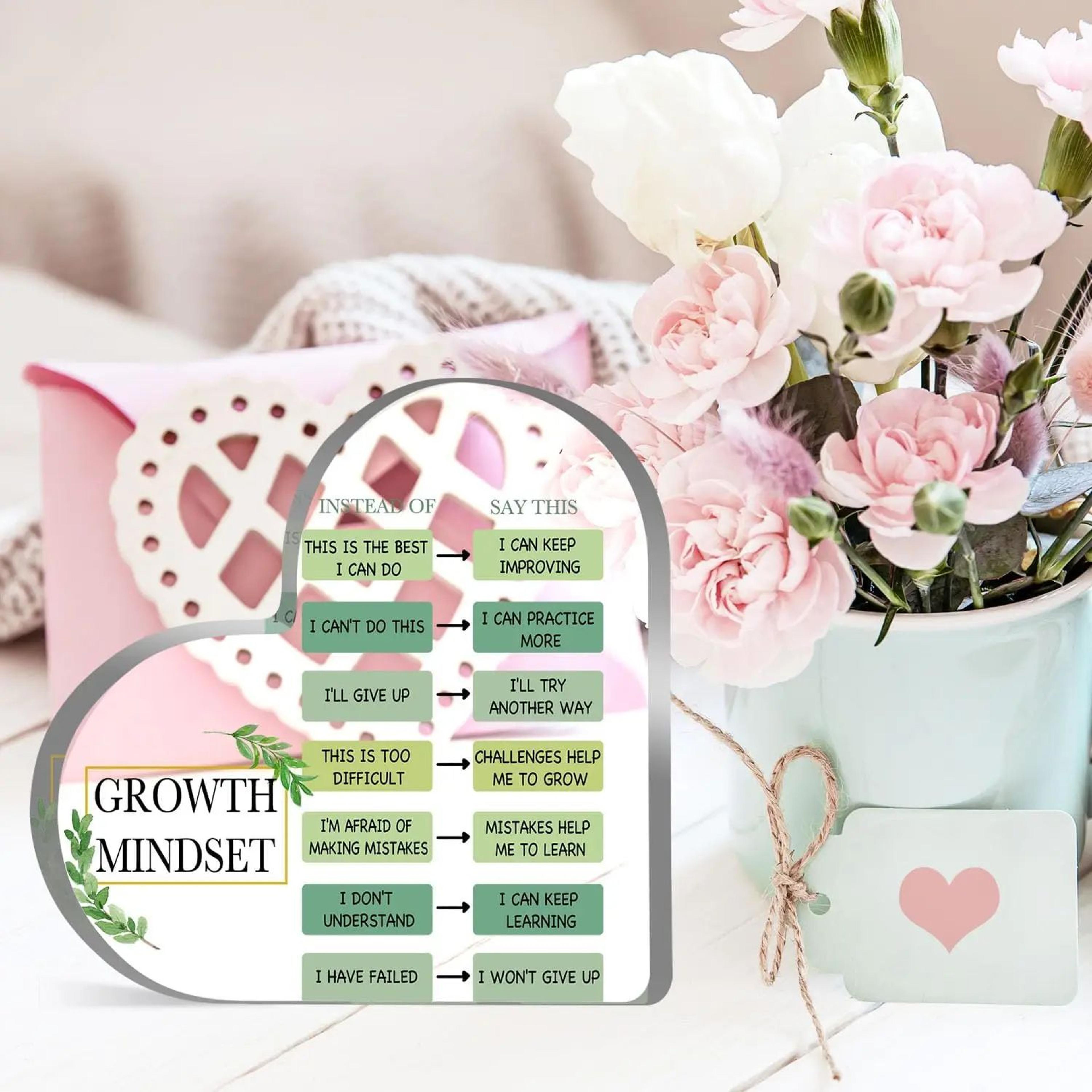 Growth Mindset Decor Acrylic Inspirational Gift For Teachers Classrooms And Offices 2