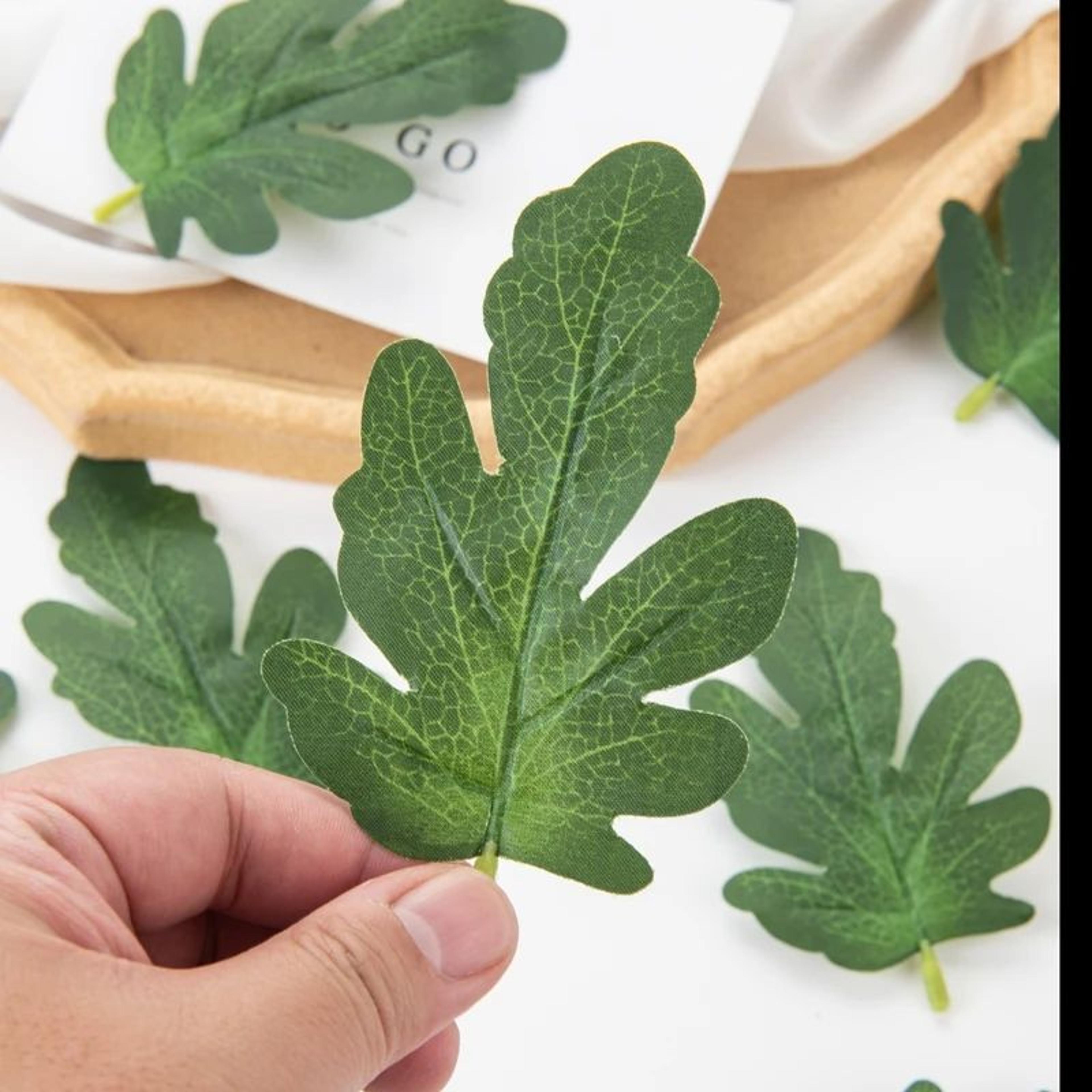 Lifelike Artificial Greenery Leaves Set  DIY Craft Foliage  Wedding Decoration Supplies 50PCS 5
