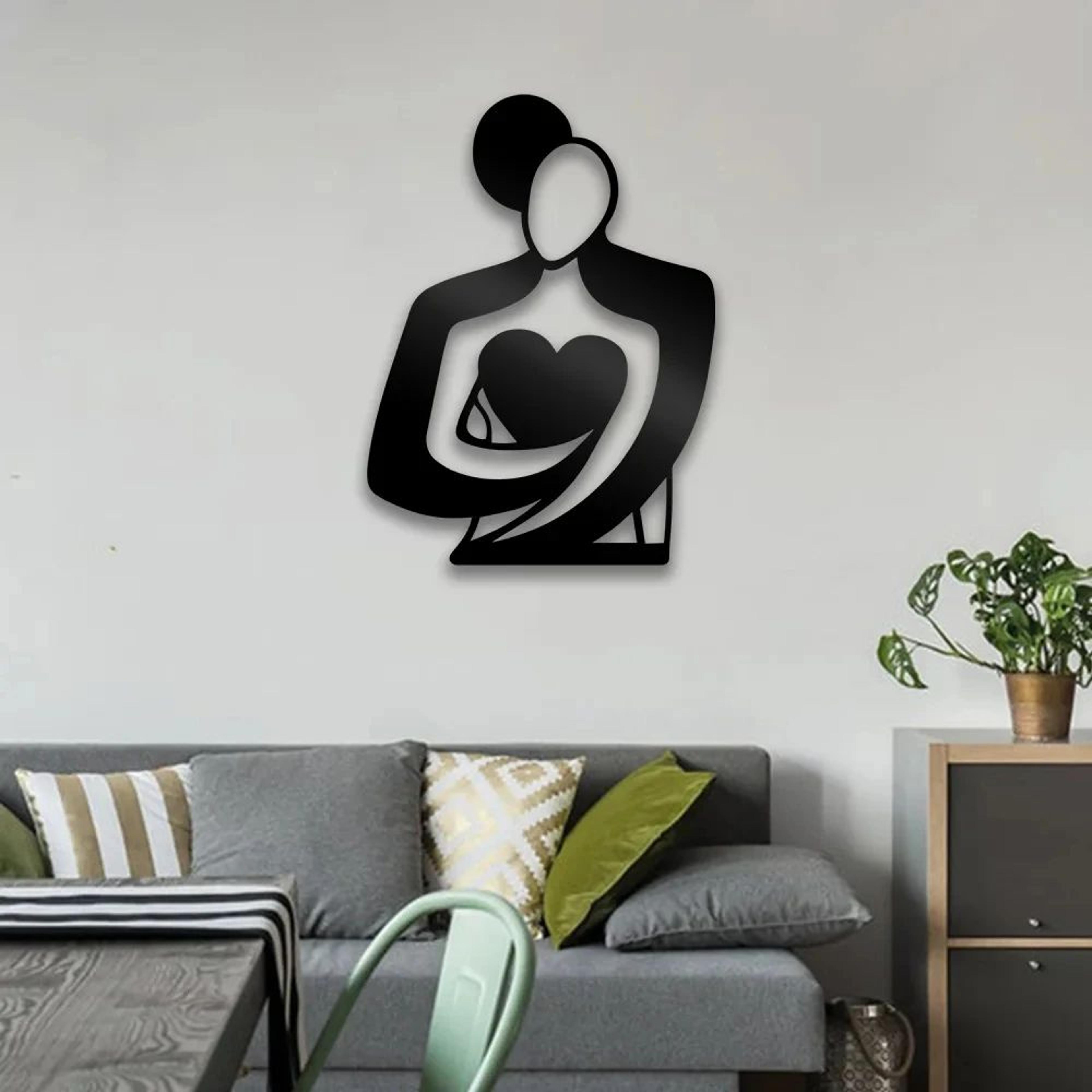 Embrace Love Metal Wall Decor Sign For Bedroom And Modern Home Spaces 1