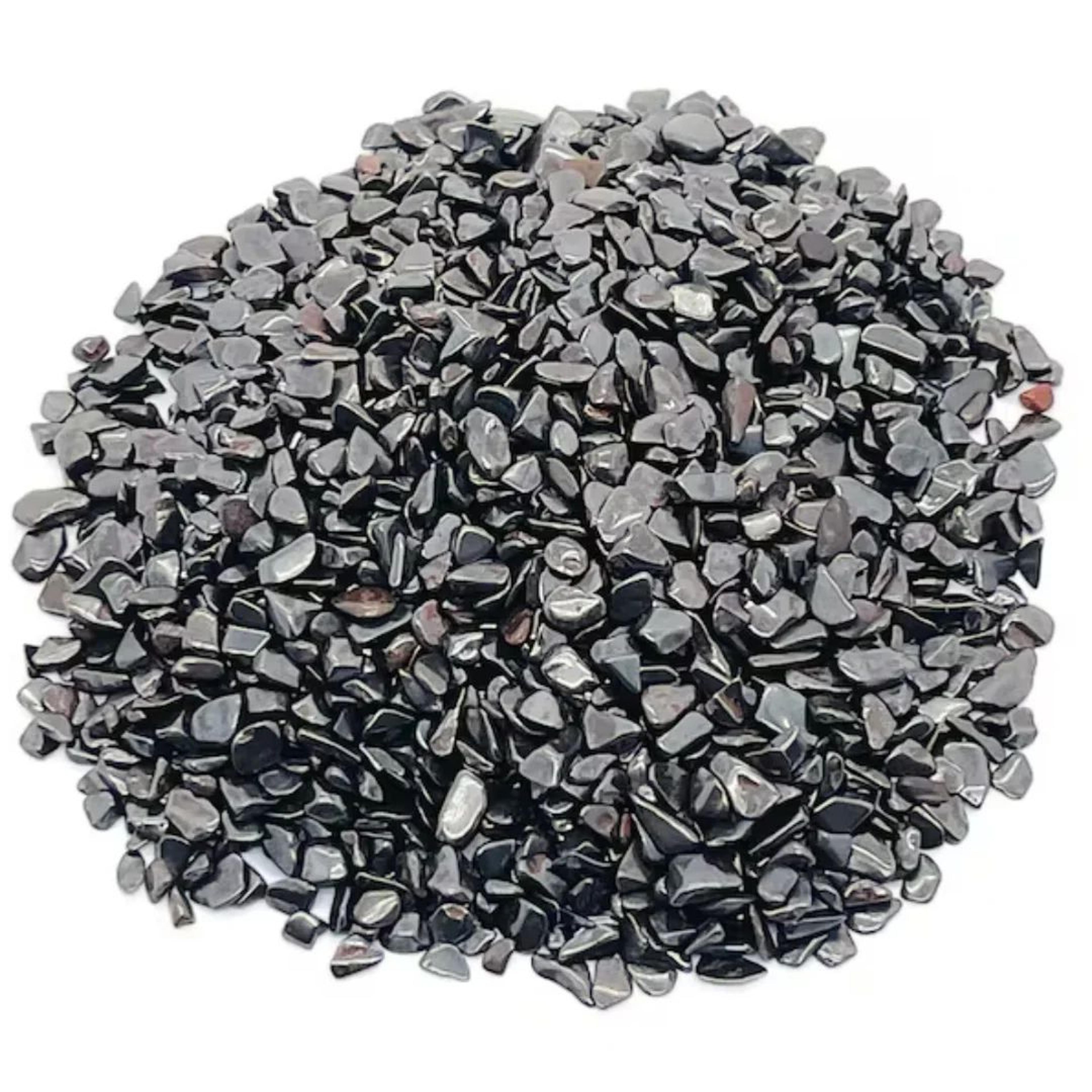 hematite crystal chips for healing, decor & crafting