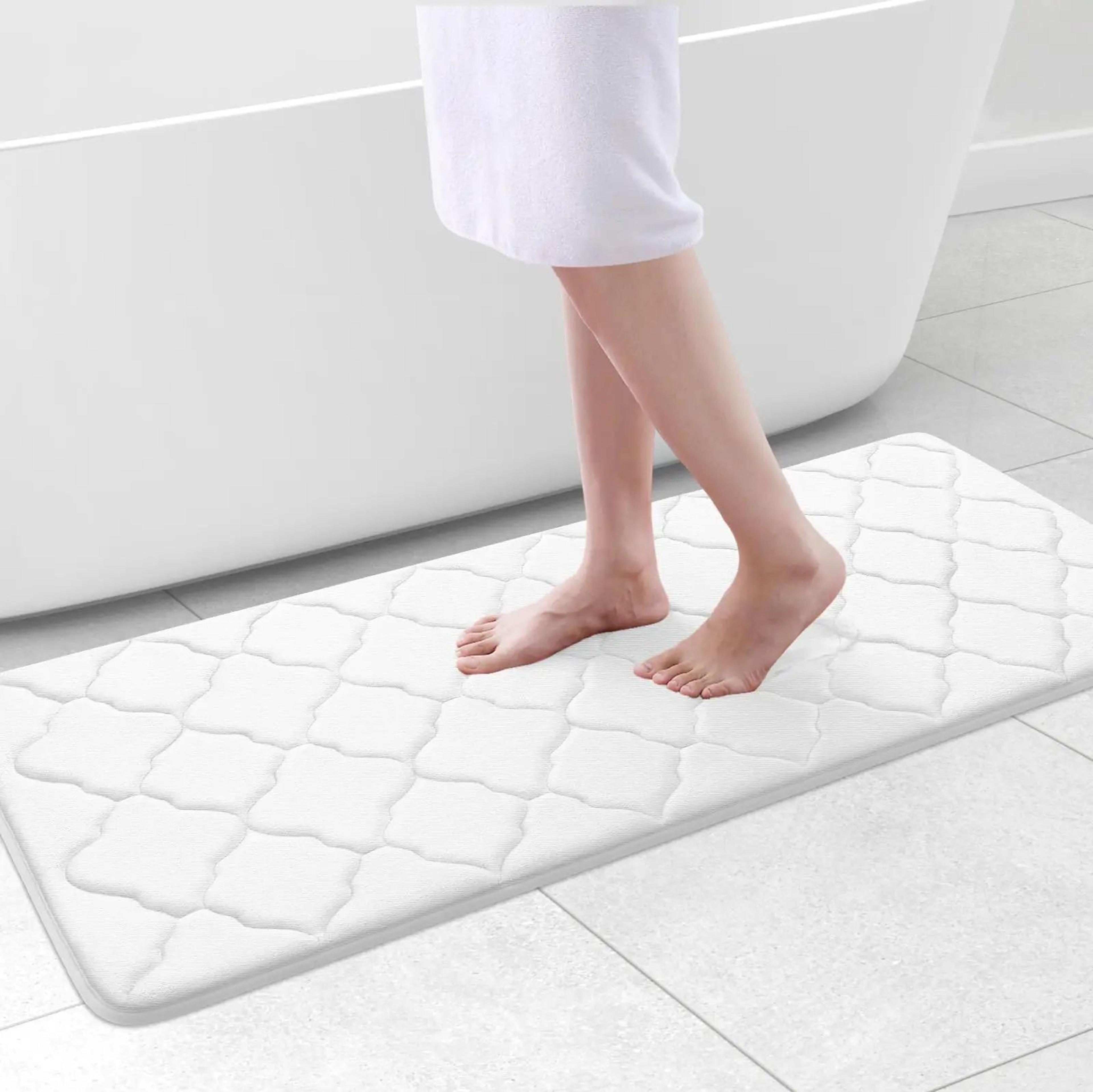 Homaxy Memory Foam Bath Mat With Nonslip Bathroom Mat Comfort And Absorbent Lattice Design 7