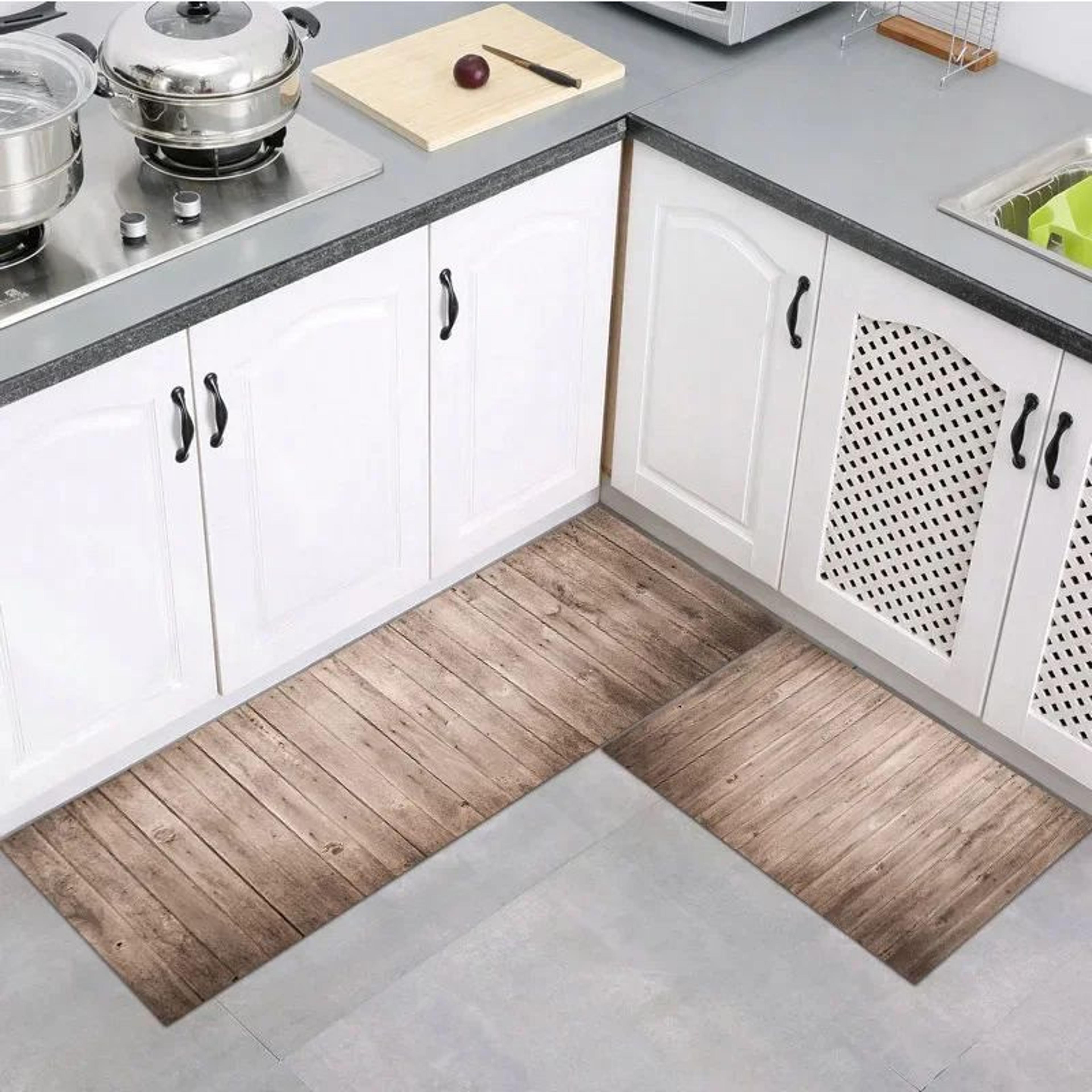 Modern Wood Grain NonSlip Floor Mat For Bathroom Kitchen  Entryway 11