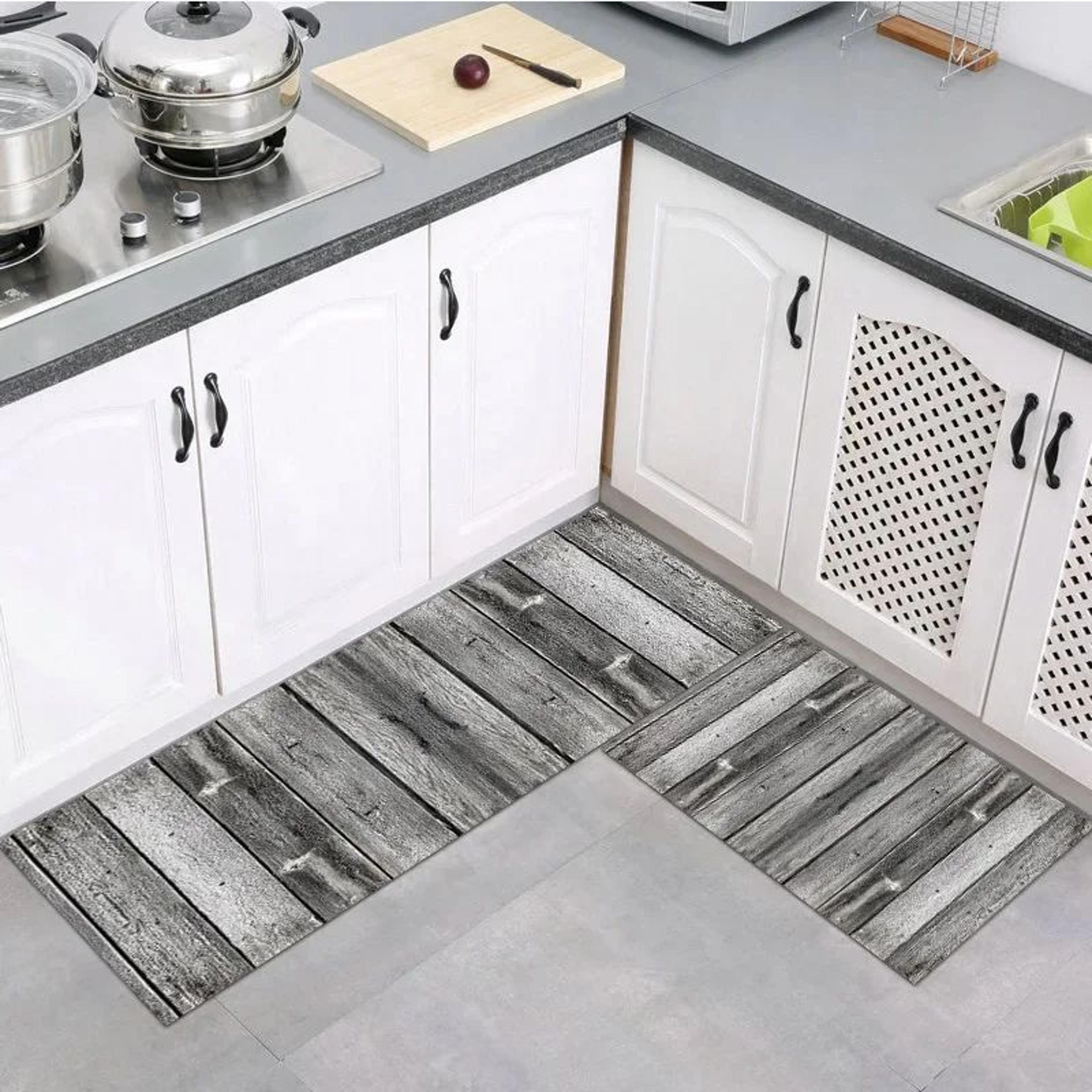 Modern Wood Grain NonSlip Floor Mat For Bathroom Kitchen  Entryway 12