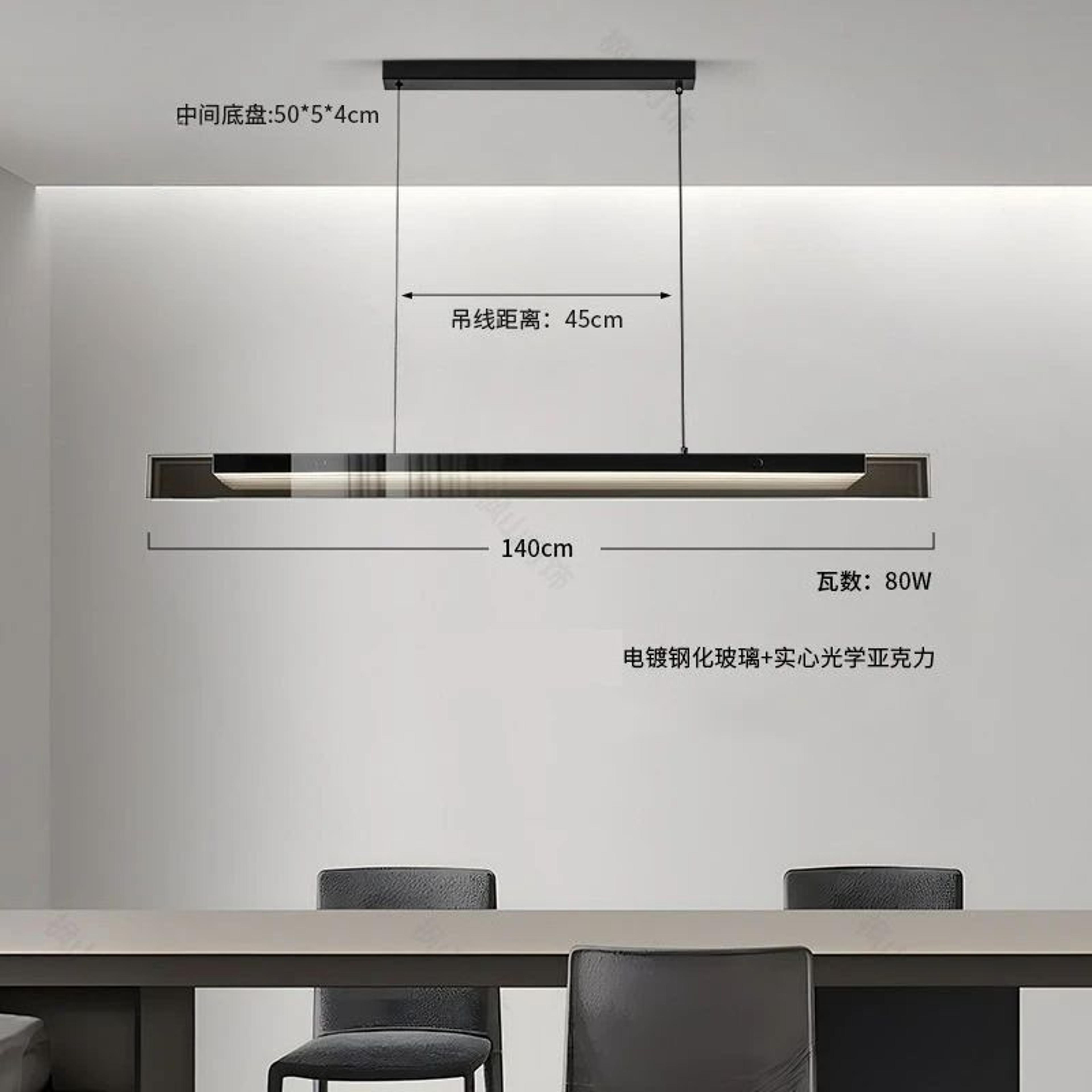 Modern Glass Pendant Light Linear Chandelier For Kitchen Island And Dining Table 8