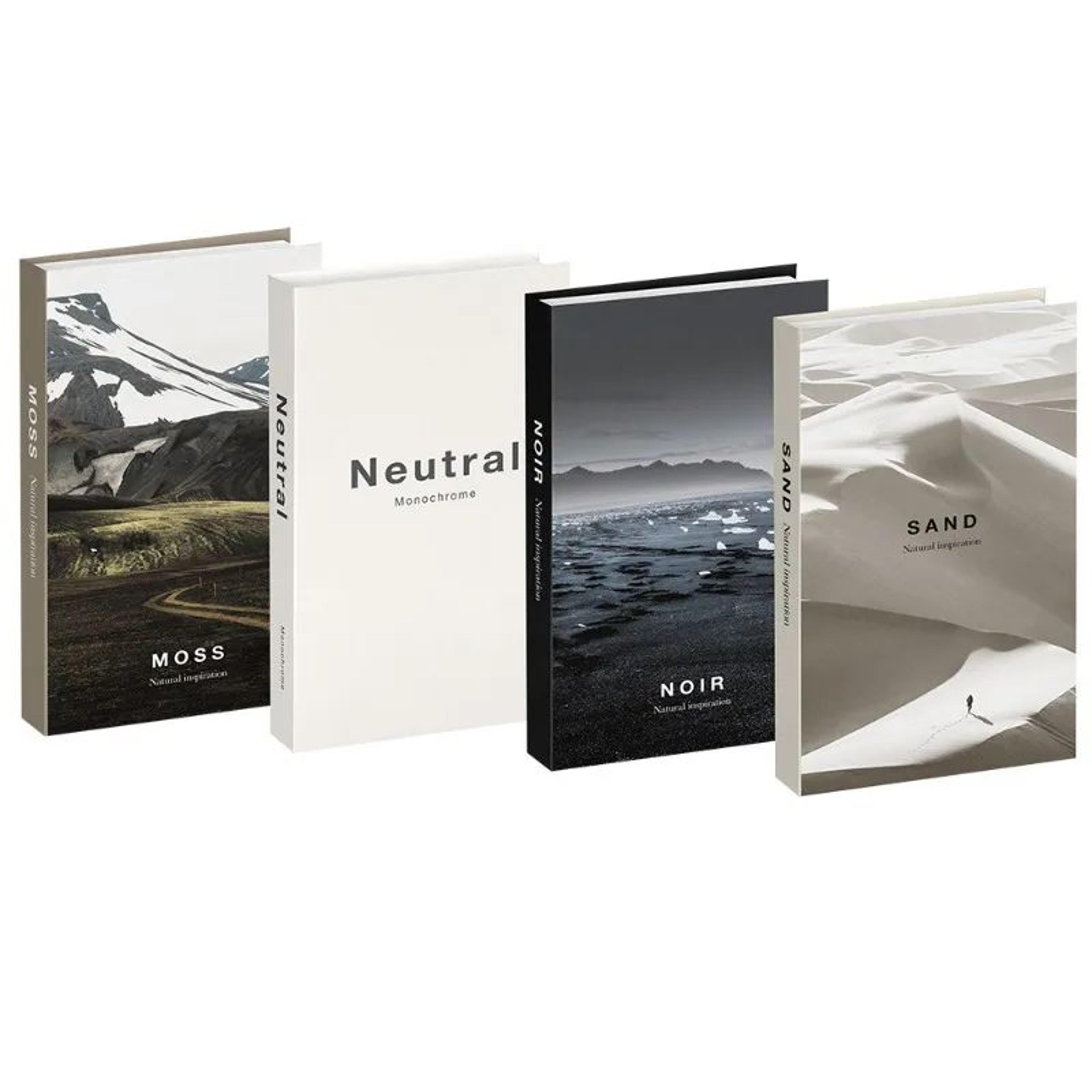 Aesthetic Decorative Book Set For Home Decor Coffee Table And Bookshelf Styling 4pcs 7
