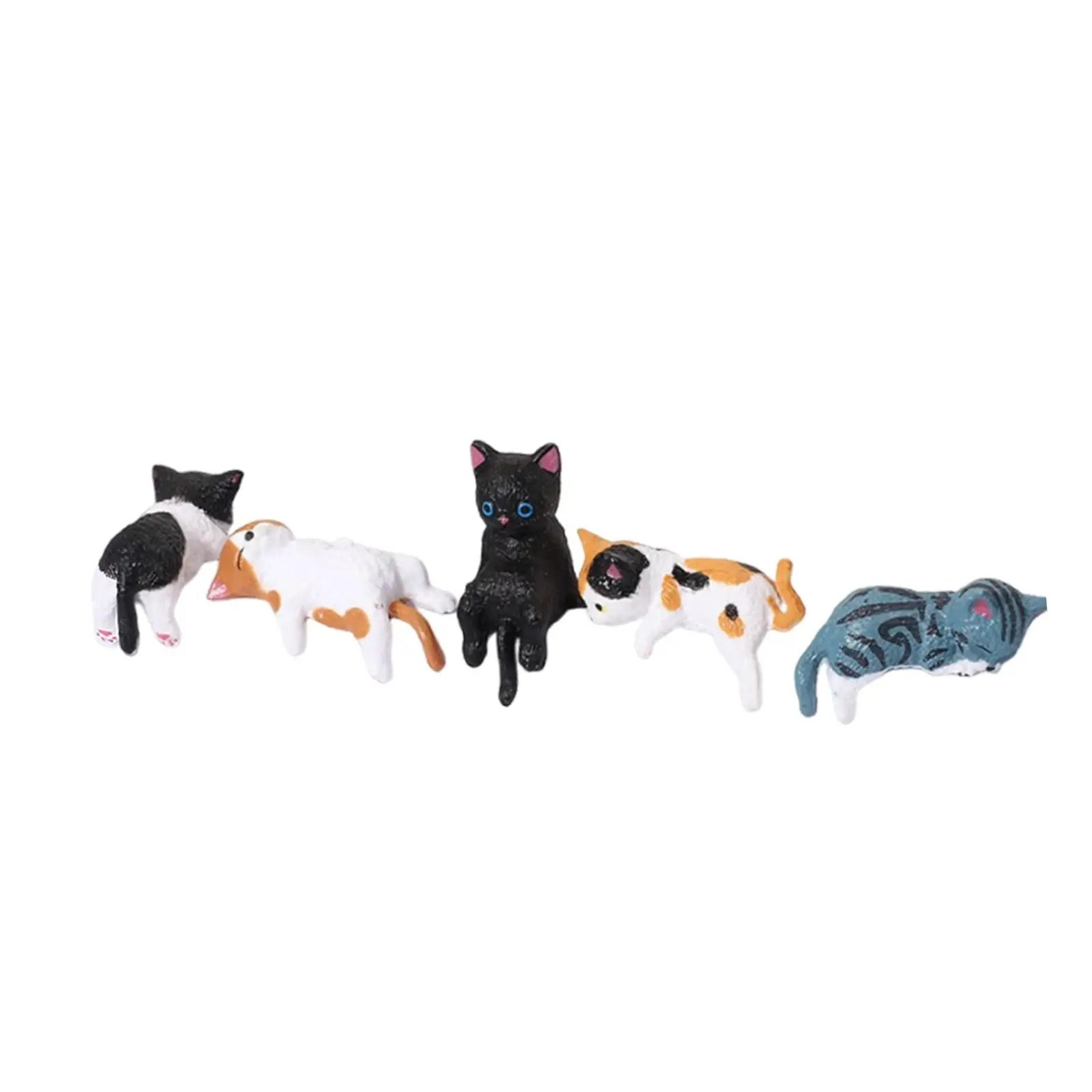 Charming Mini Cat Figurine Decor  Cute Desk Decoration For Cat Lovers 6