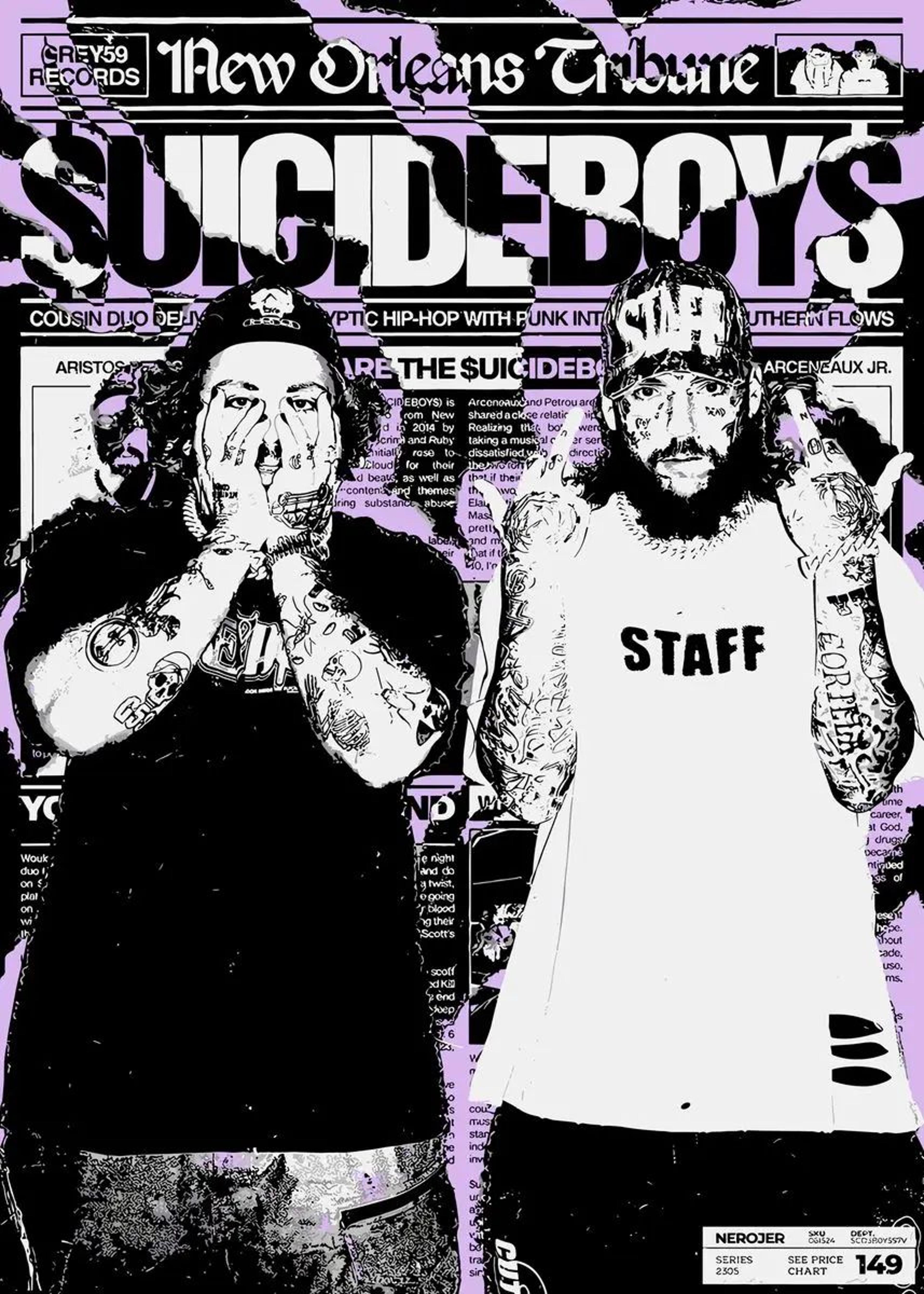 Suicideboys Poster Canvas Print Vintage Hip Hop Wall Art Album Cover Decor 7