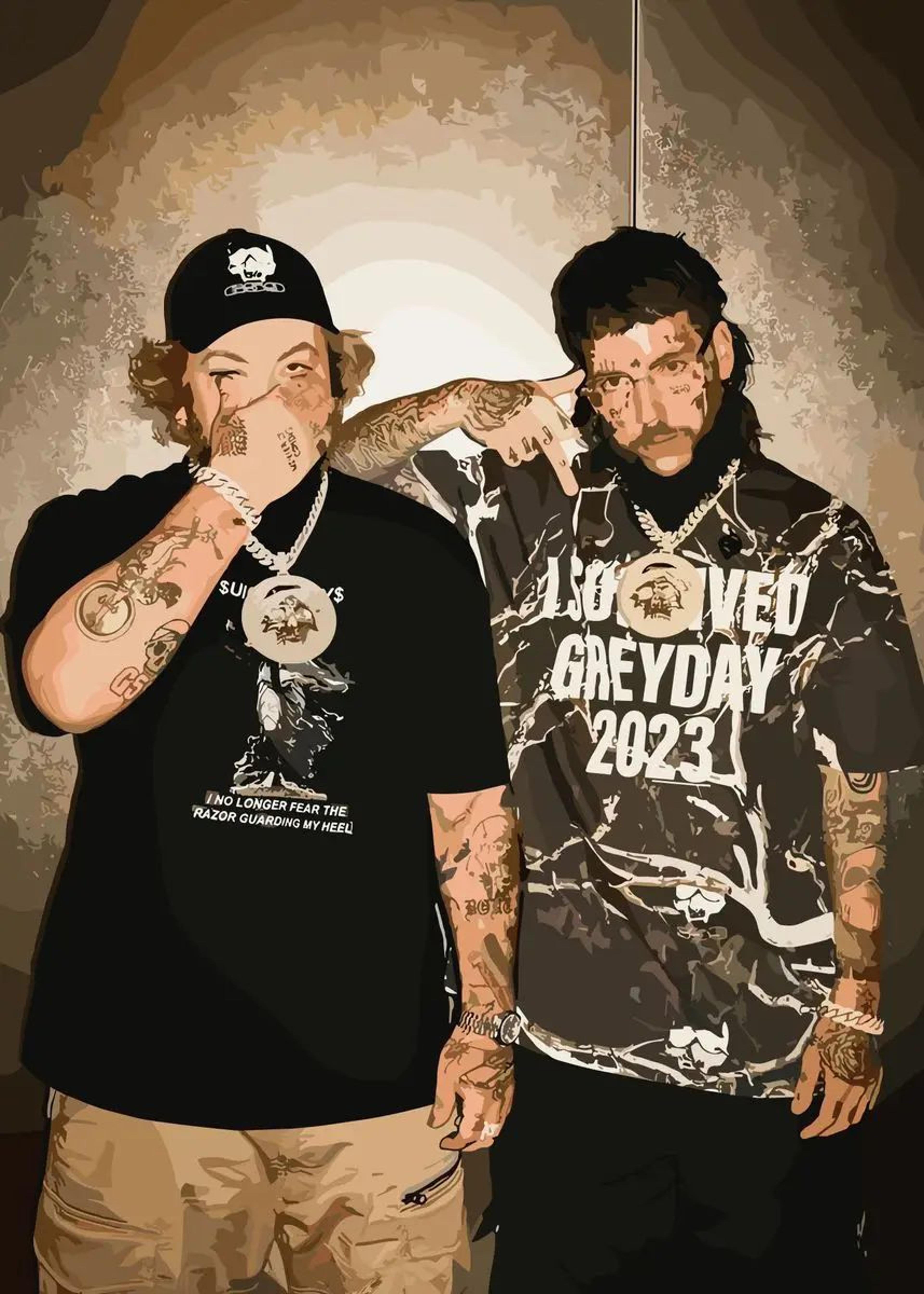 Suicideboys Poster Canvas Print Vintage Hip Hop Wall Art Album Cover Decor 8