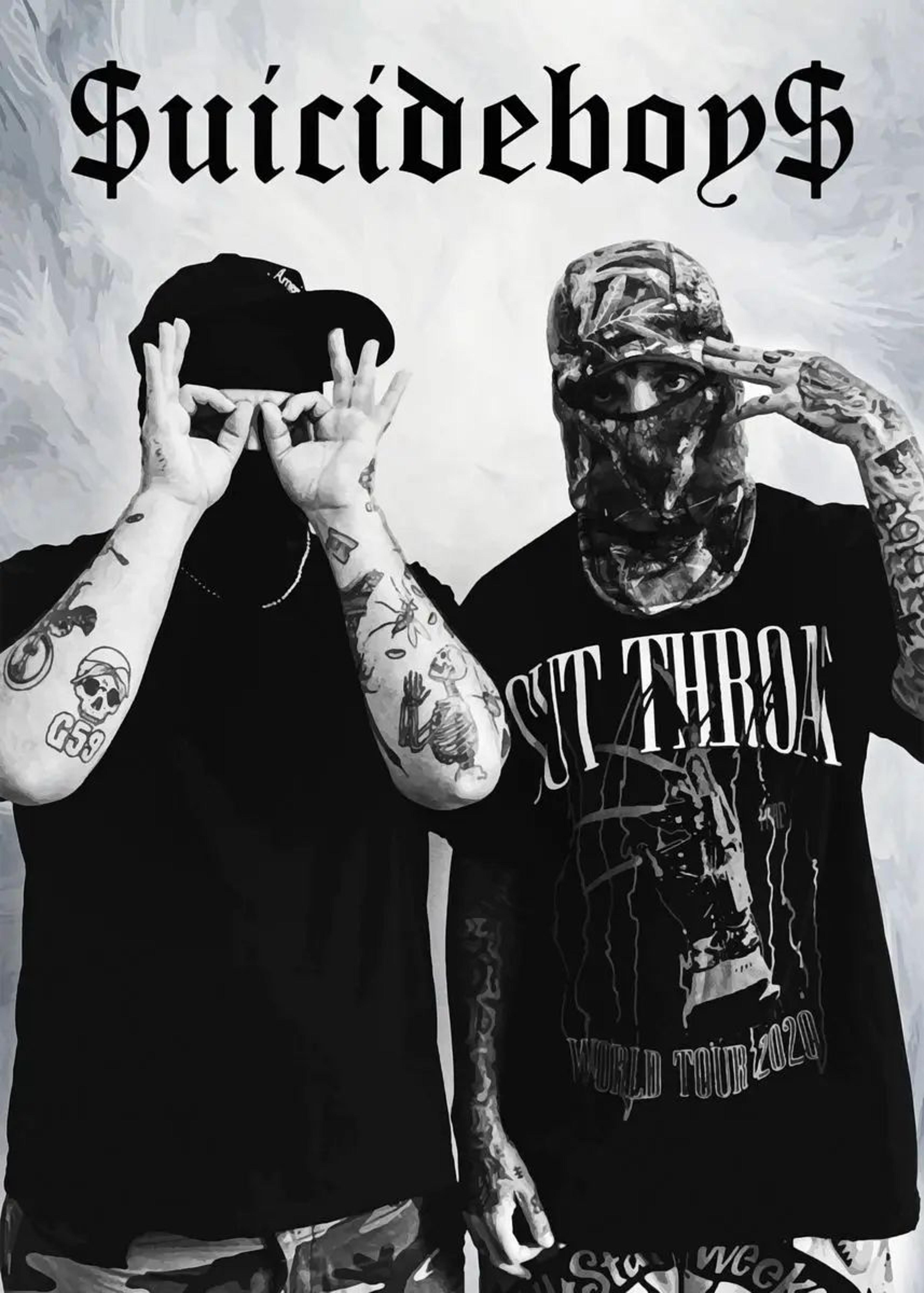 Suicideboys Poster Canvas Print Vintage Hip Hop Wall Art Album Cover Decor 19