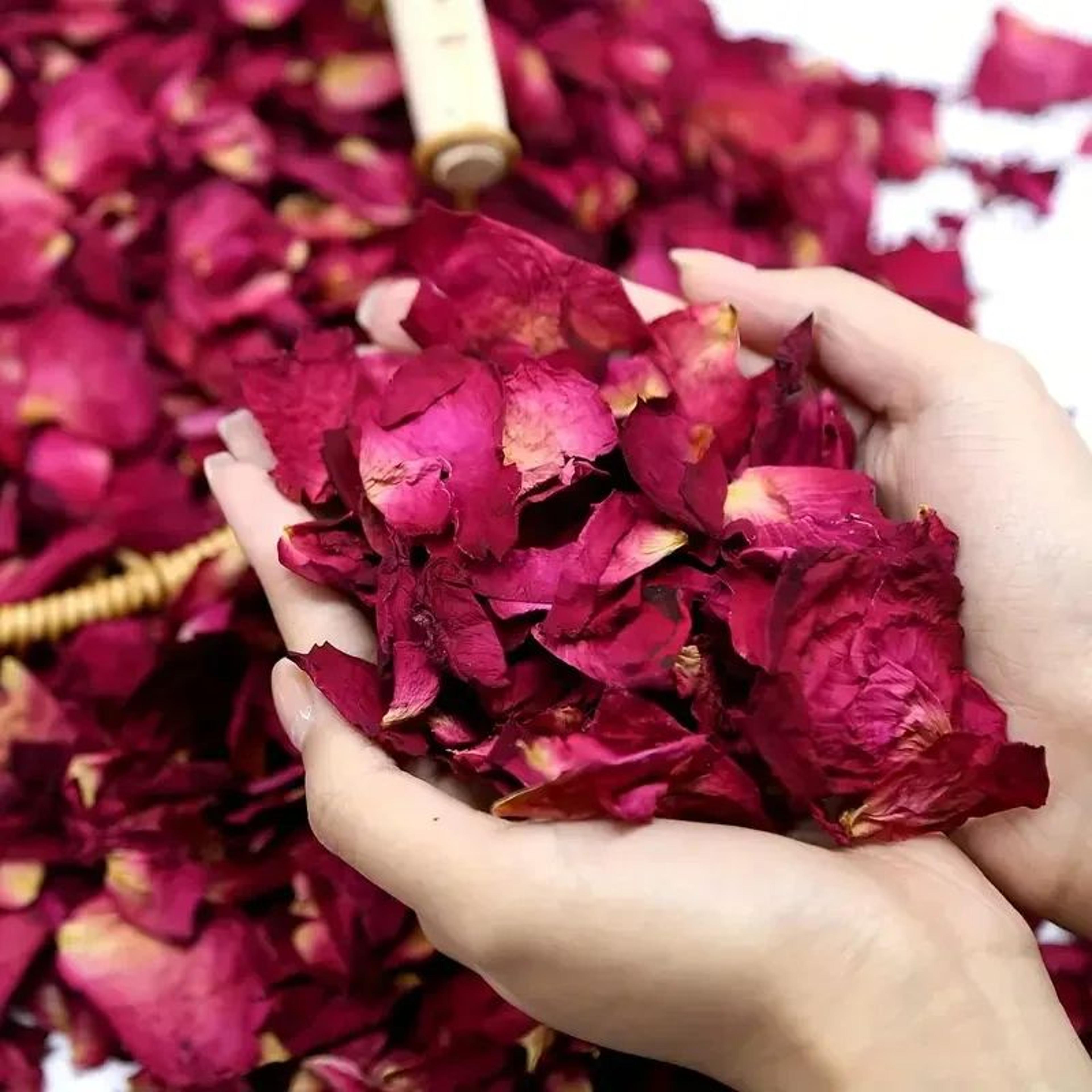 Natural Dried Rose Petals For Bath Spa  Wedding Decor  500g Bulk Real Rose Flowers 2