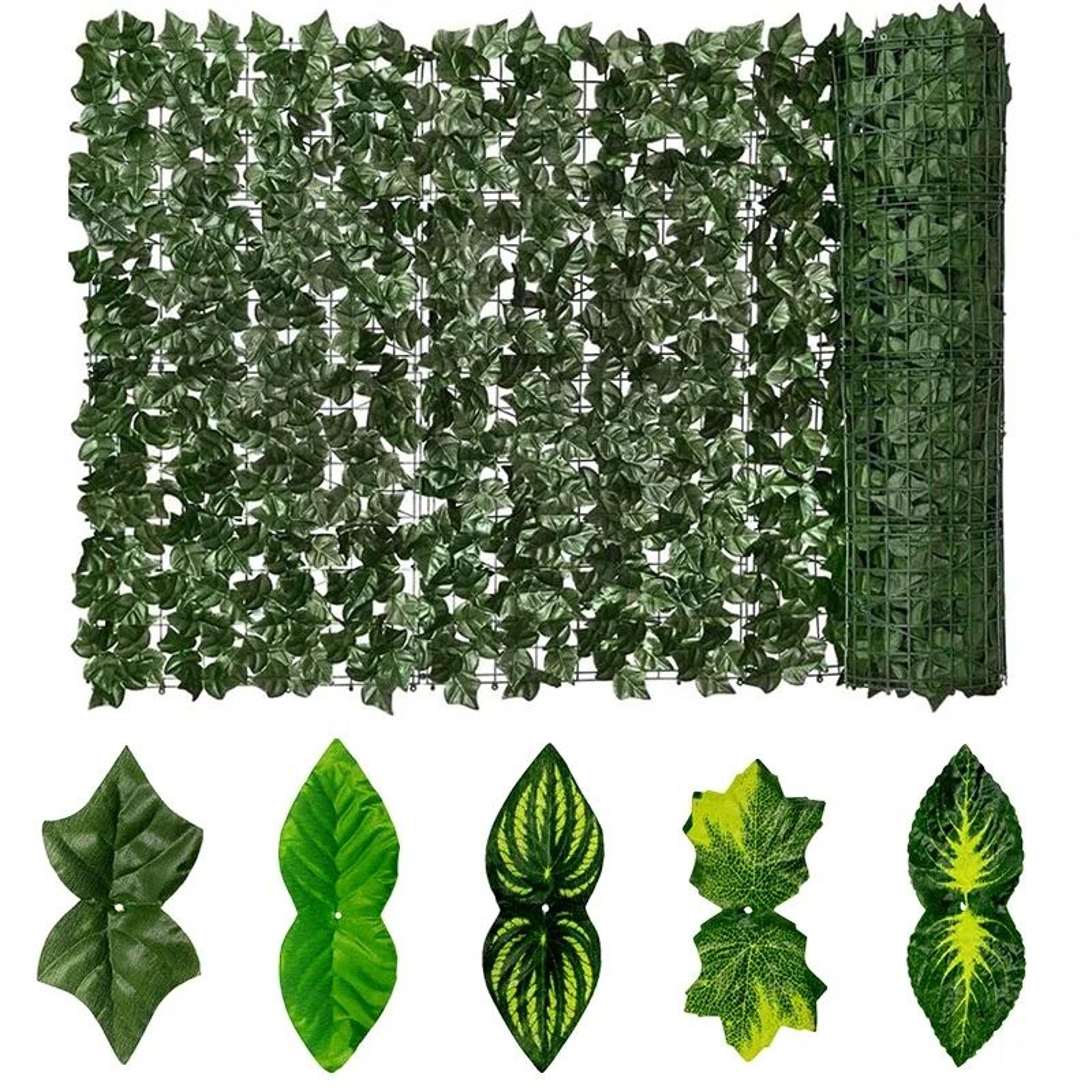 lushleaf artificial ivy privacy fence panel for balcony & garden