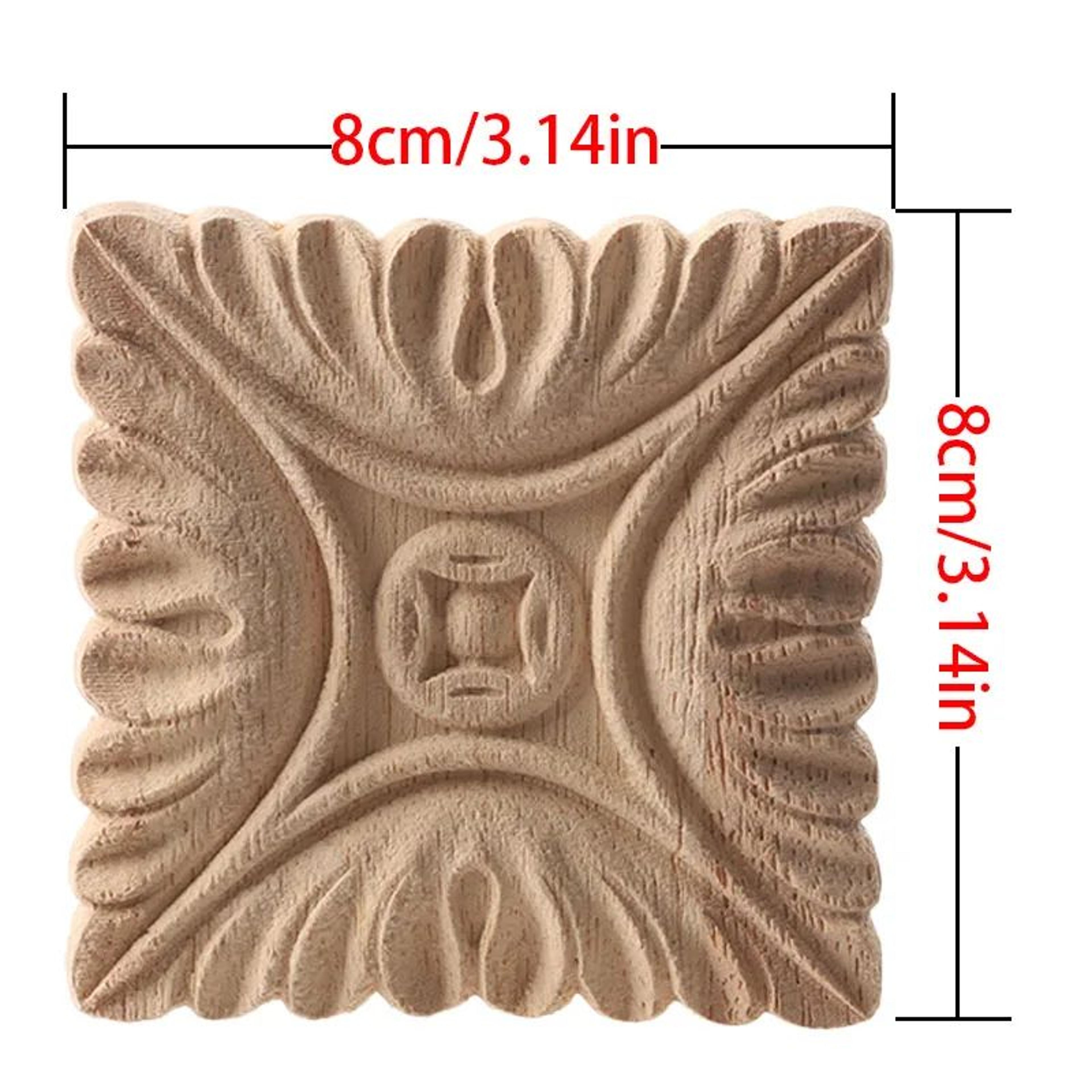 European Floral Carved Wood Corner Onlay For Furniture Cabinets And Window Frames 8