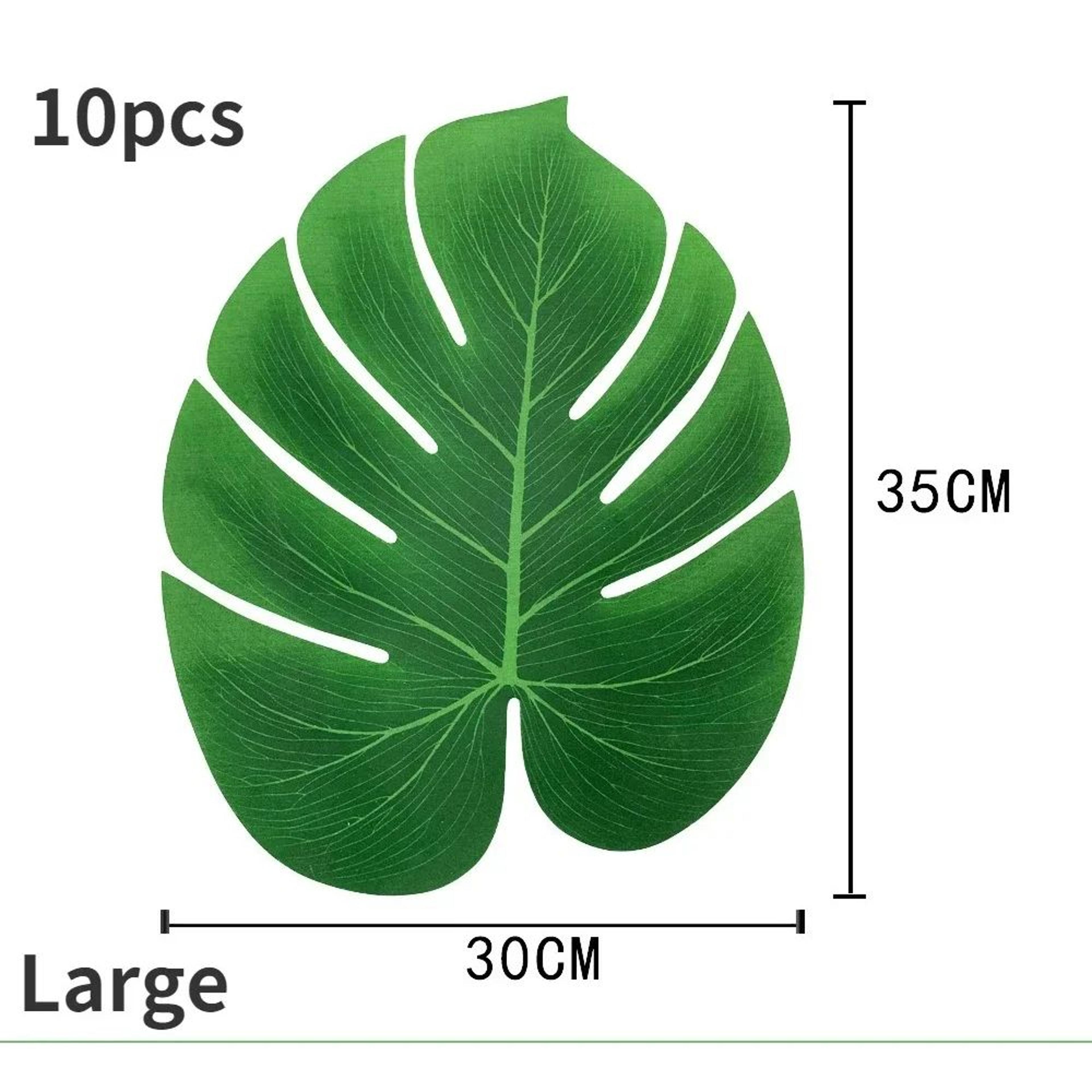 10Piece Tropical Leaf Placemats Set For Luau Jungle And Beach Party Tables 8