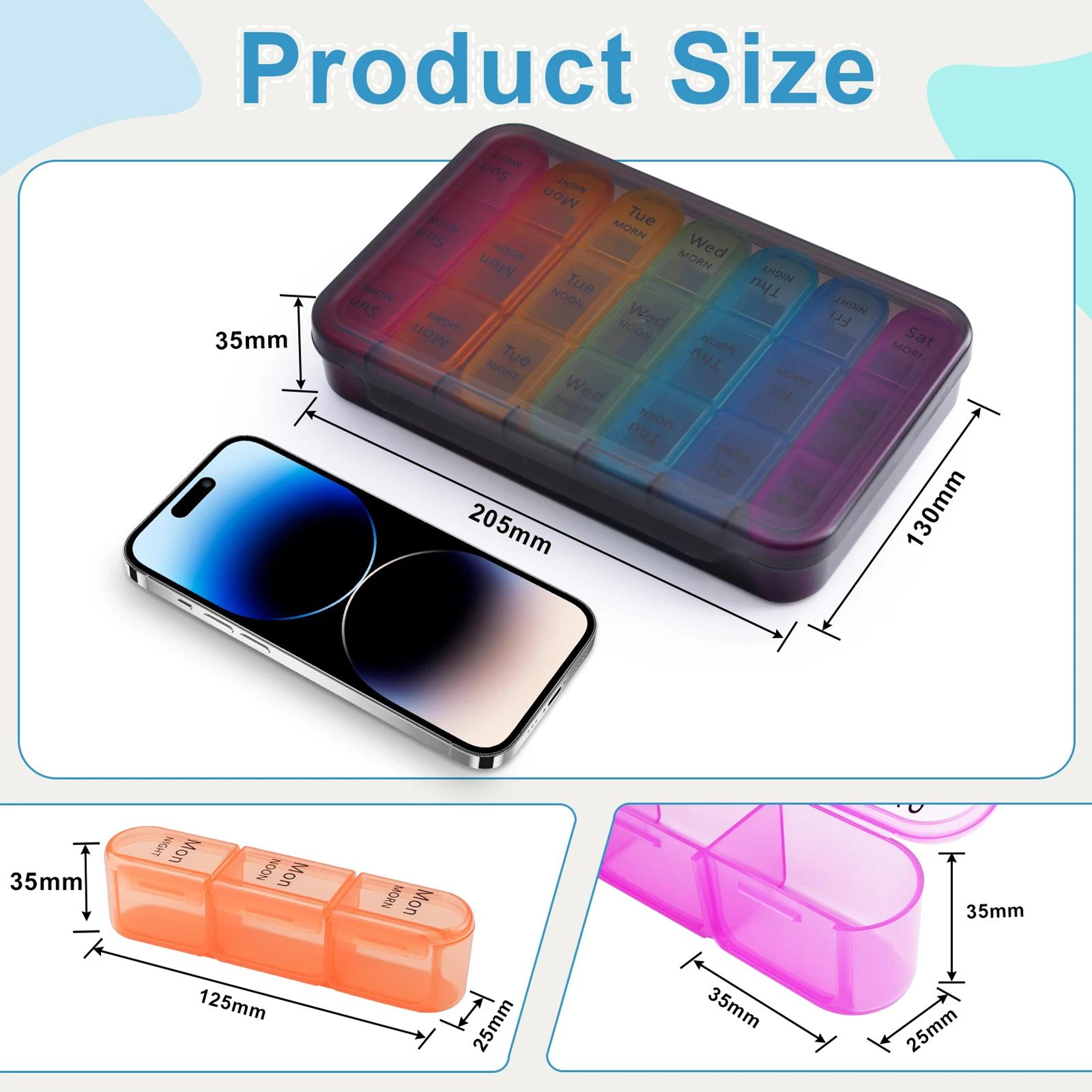 Weekly  Monthly Travel Pill Organizer Case  Portable Medication Storage Box 1