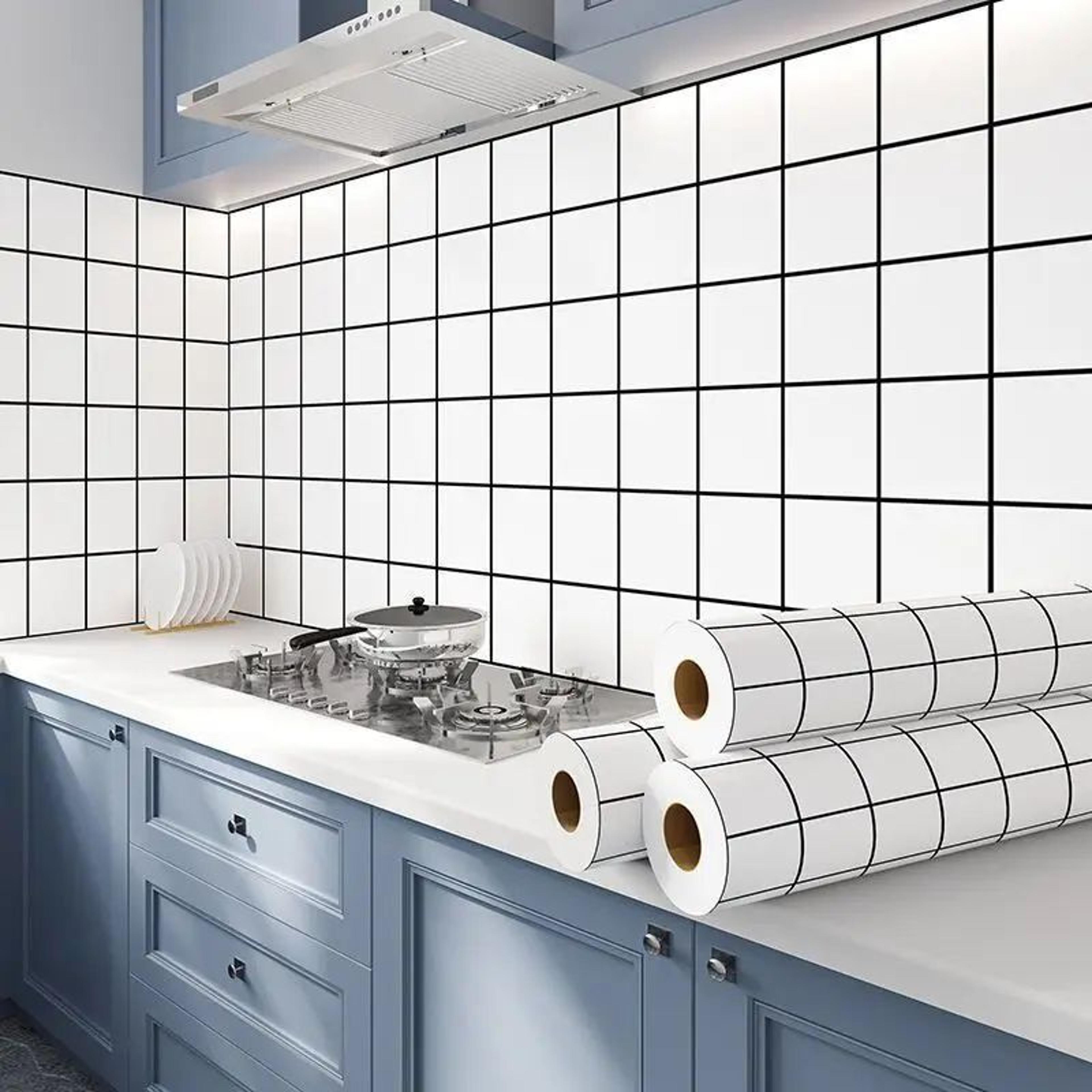 80cm Kitchen Backsplash Sticker Roll  OilProof Wallpaper With HeatResistant Waterproof SelfAdhesive 6