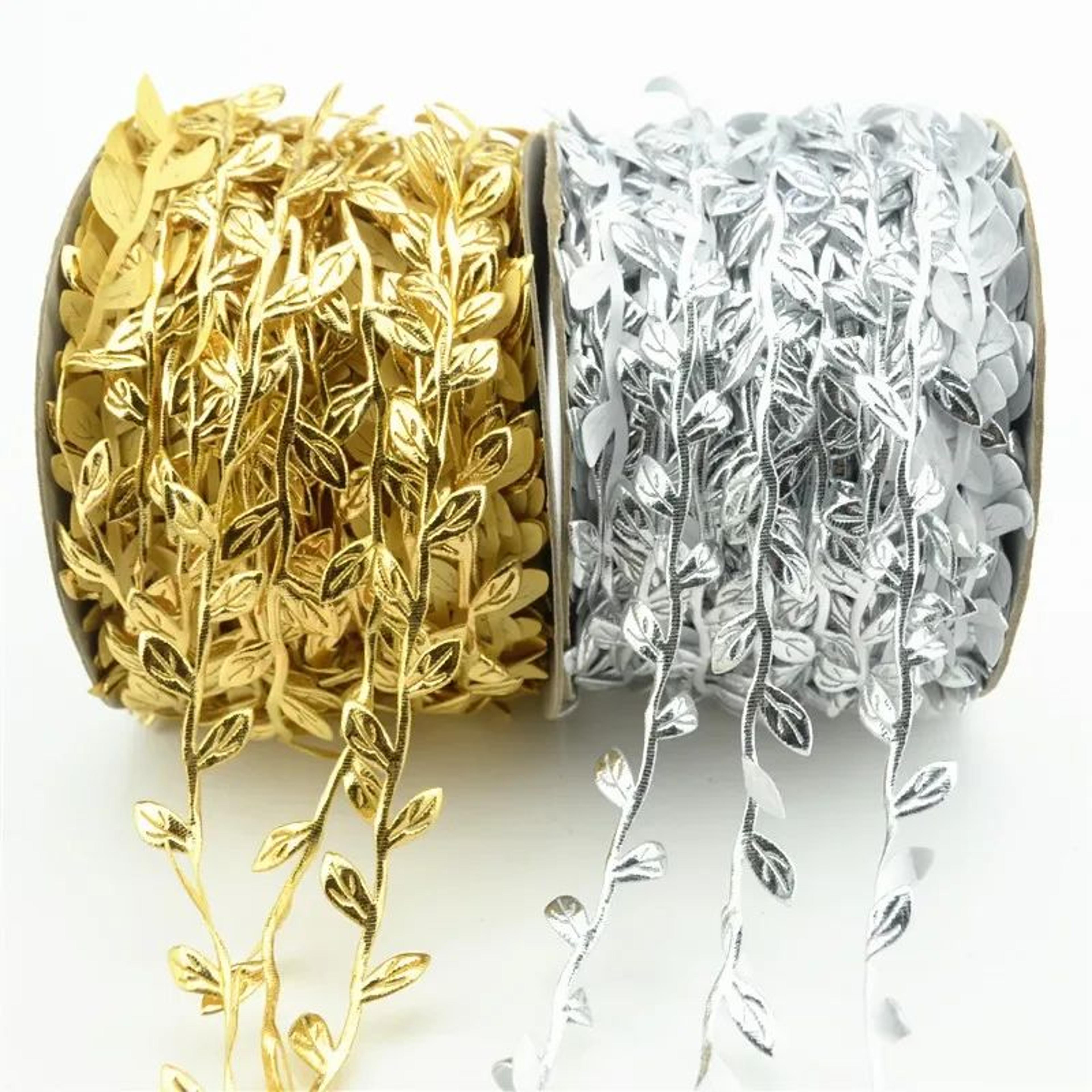 elegant gold leaf garland vine for wedding & home decor