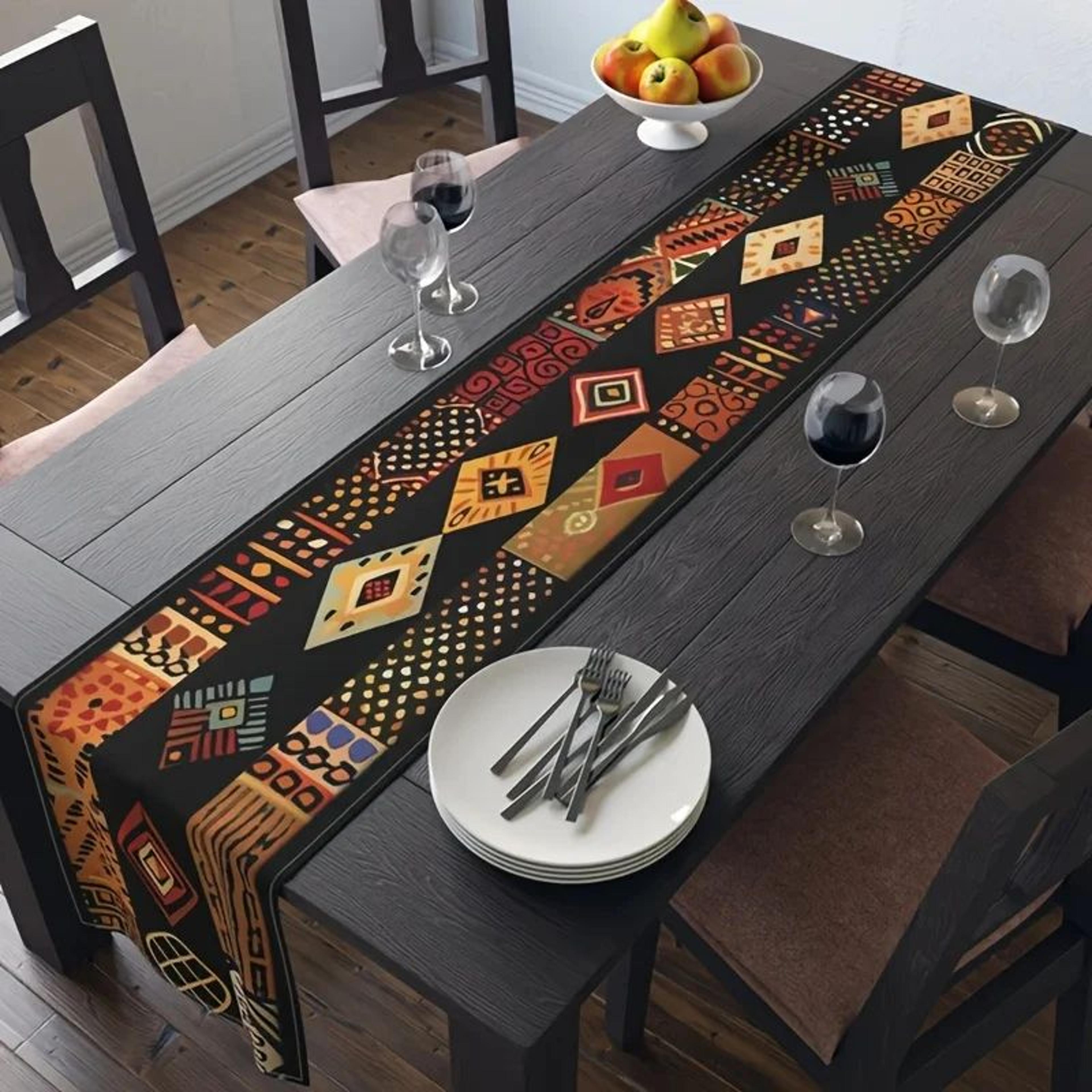 vikama african table runner tribal dining table runner for boho home decor