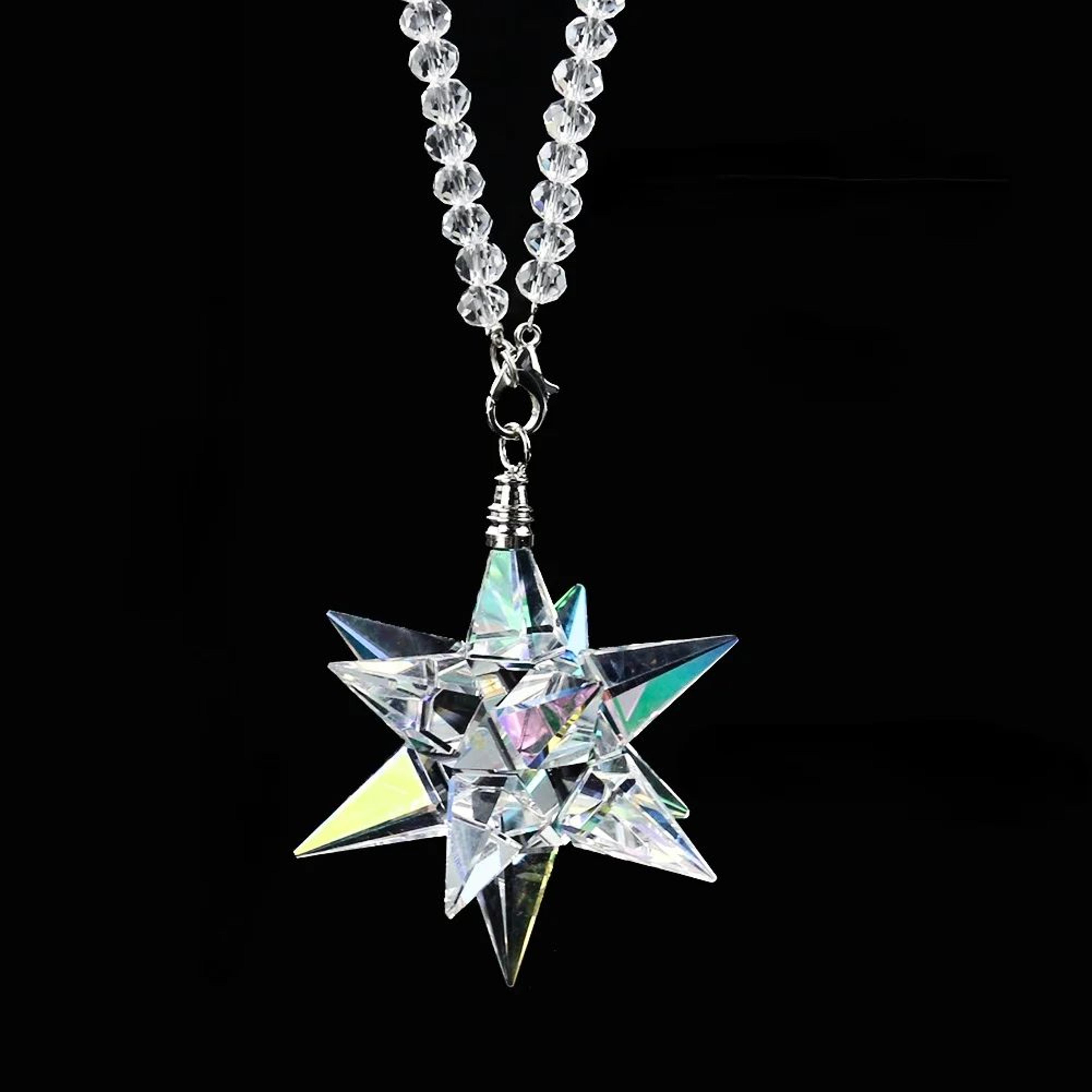 aurora crystal car pendant rainbow maker rearview mirror hanging ornament