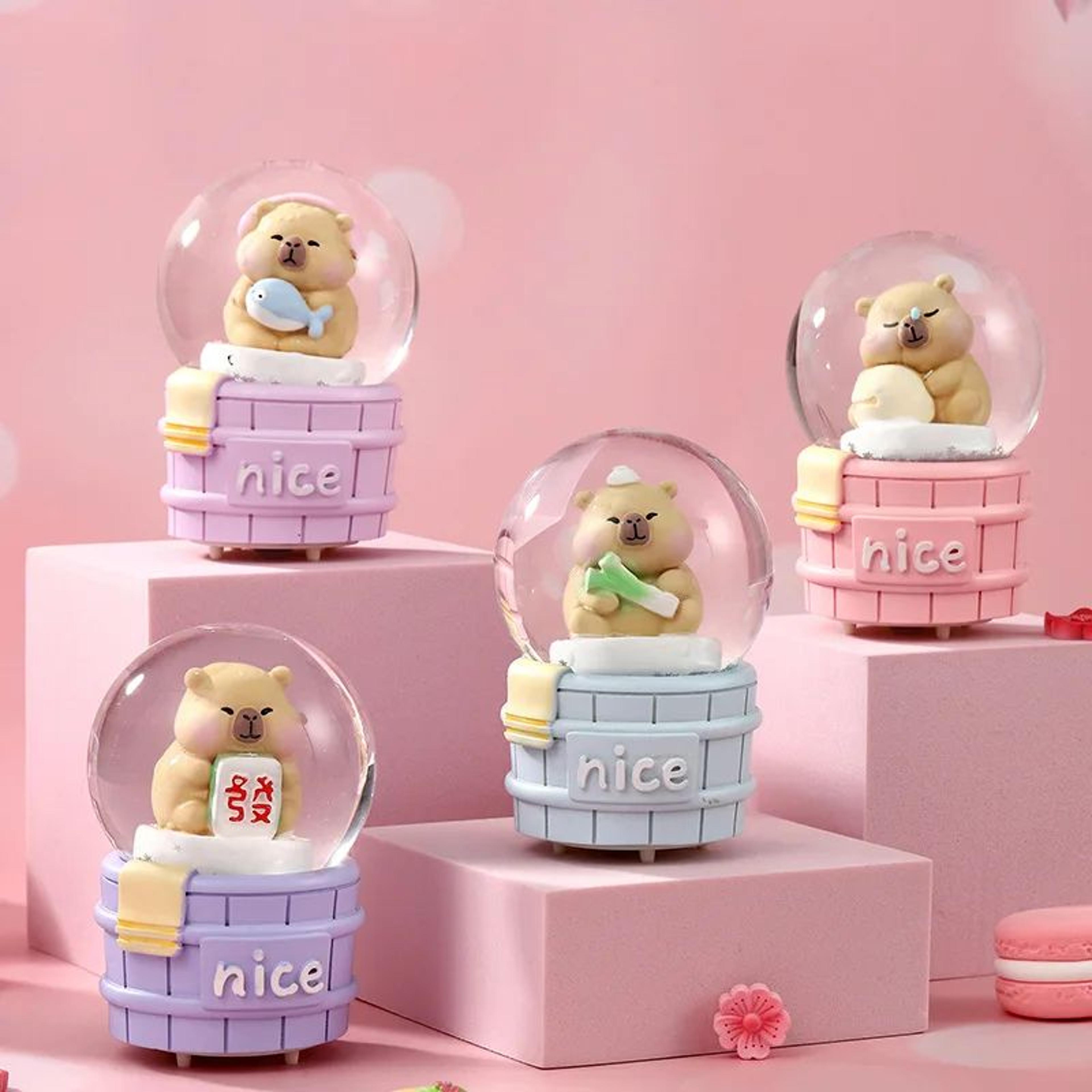 Luminous Capybara Crystal Ball Desk Ornament  Cute Resin Capybara Gift Decor 7