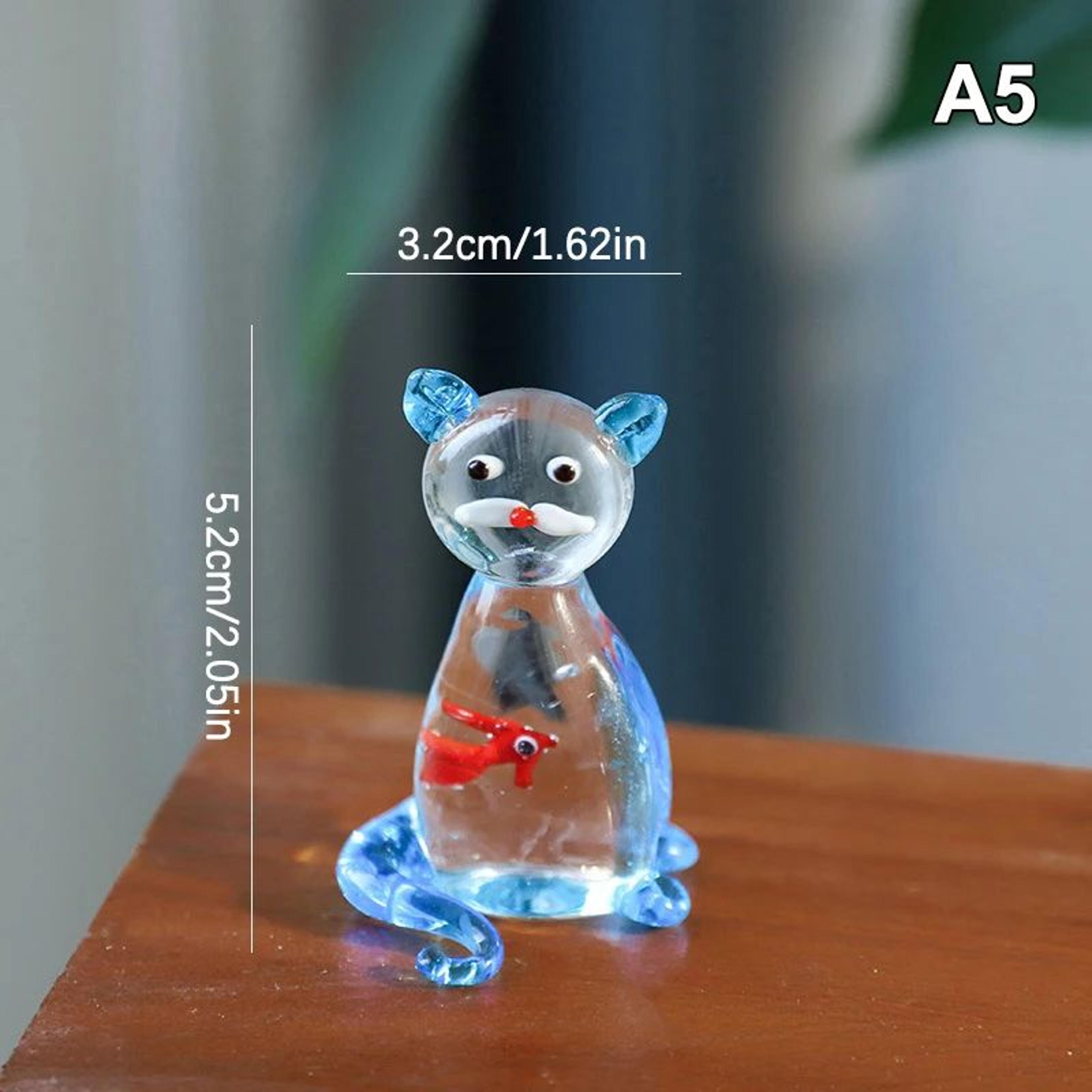 Handcrafted Glass Fish Figurine  Mini Pocket Ornament For Elegant Desk Decor 7