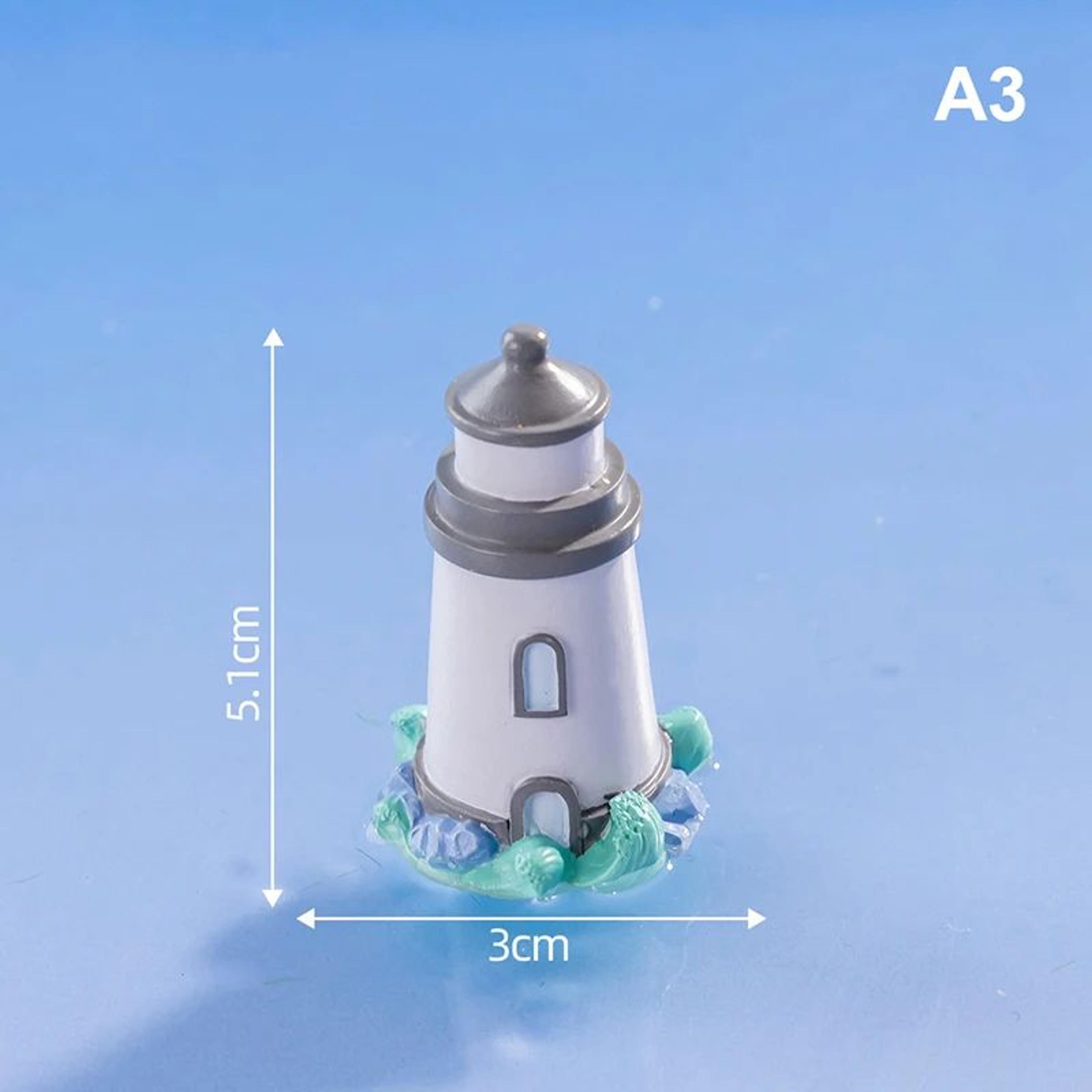 Coastal Mini Lighthouse Figurine  Mini Ocean Decor For Fairy Gardens  Home Accents 8
