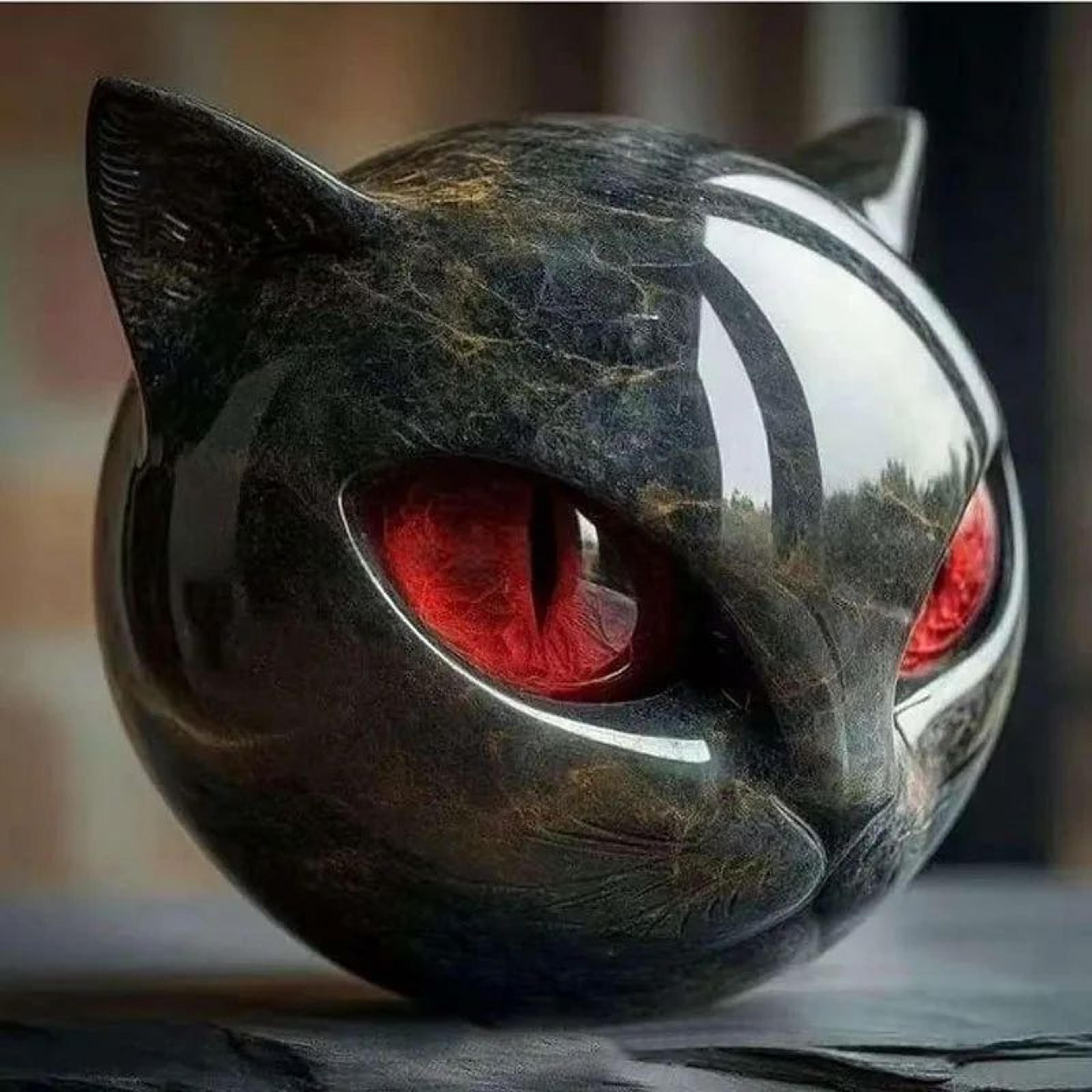 Midnight Elegance Black Cat Sculpture  Modern Resin Cat Decor Accent 7