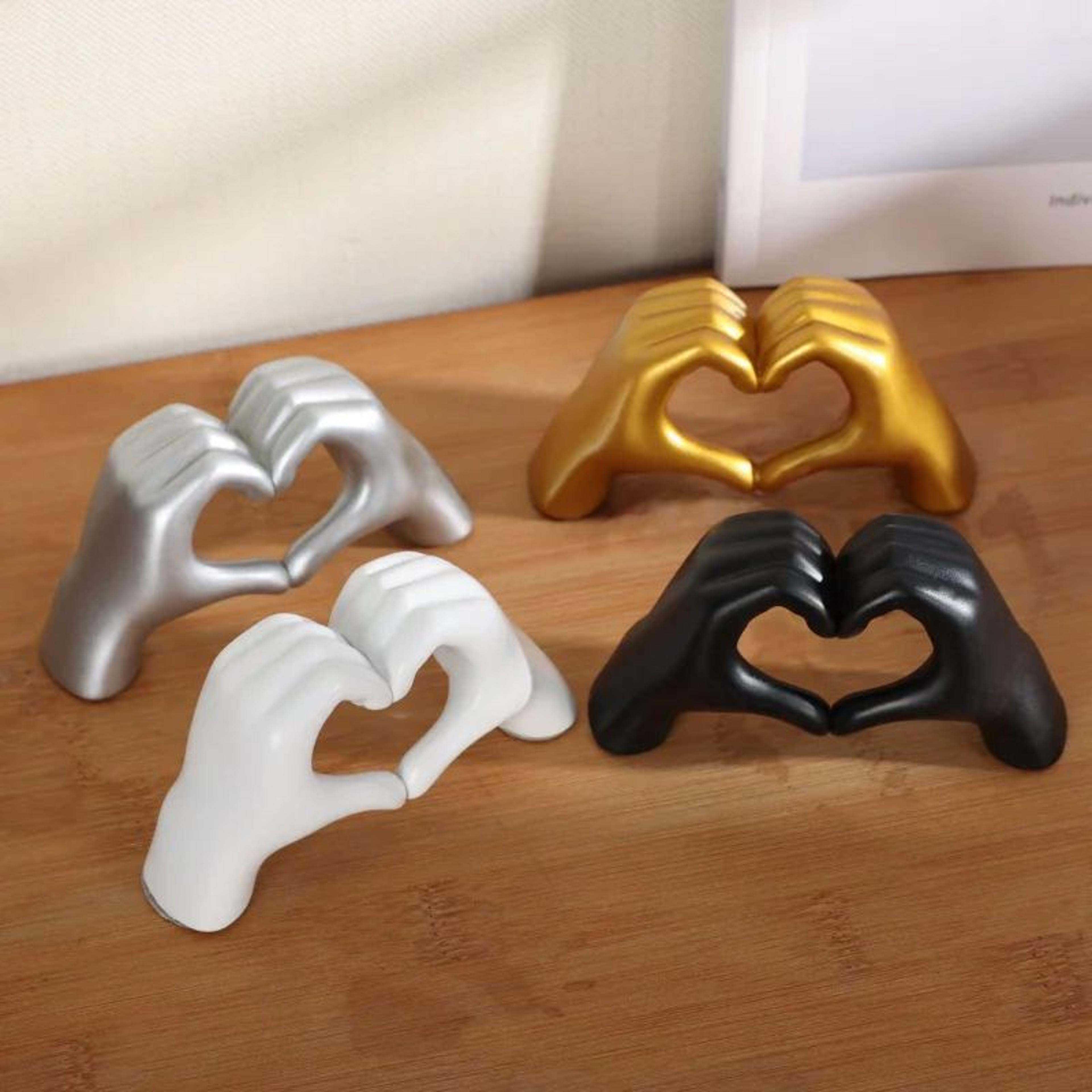 Heart Hands Sculpture Decorative Accent For Shelf Decor Aesthetic 3