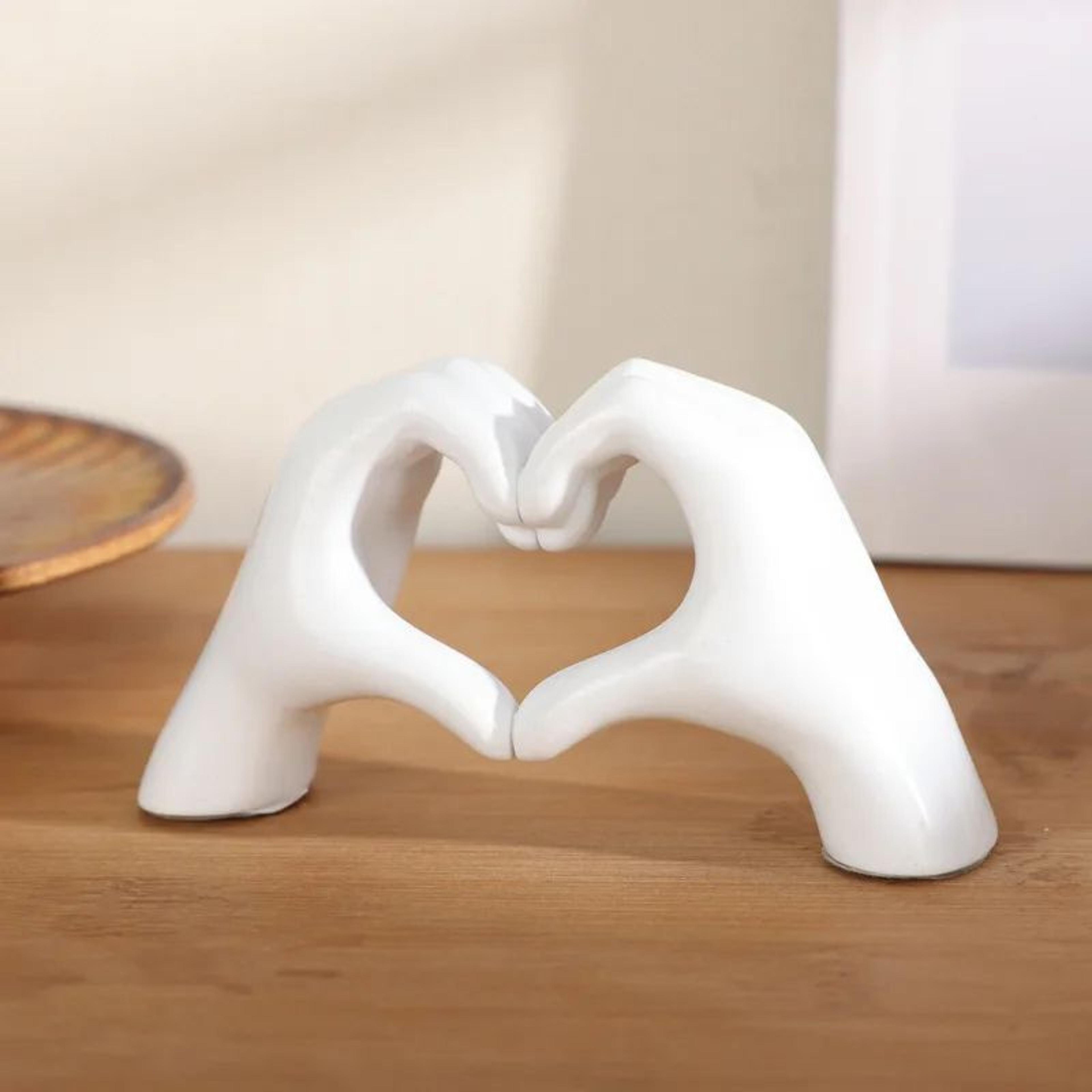 Heart Hands Sculpture Decorative Accent For Shelf Decor Aesthetic 8