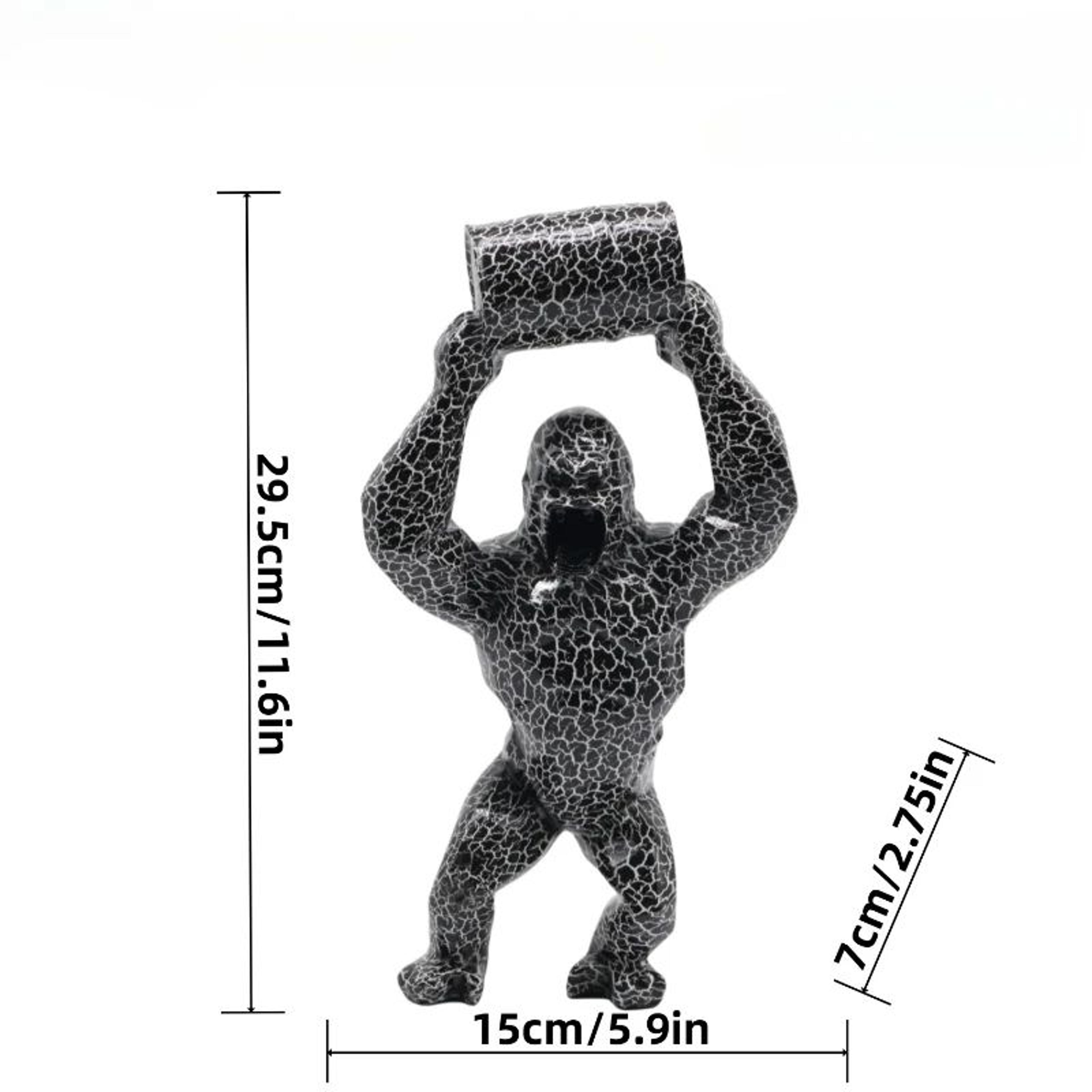 Bucket Lift Gorilla Statue For Modern Home Decor 5