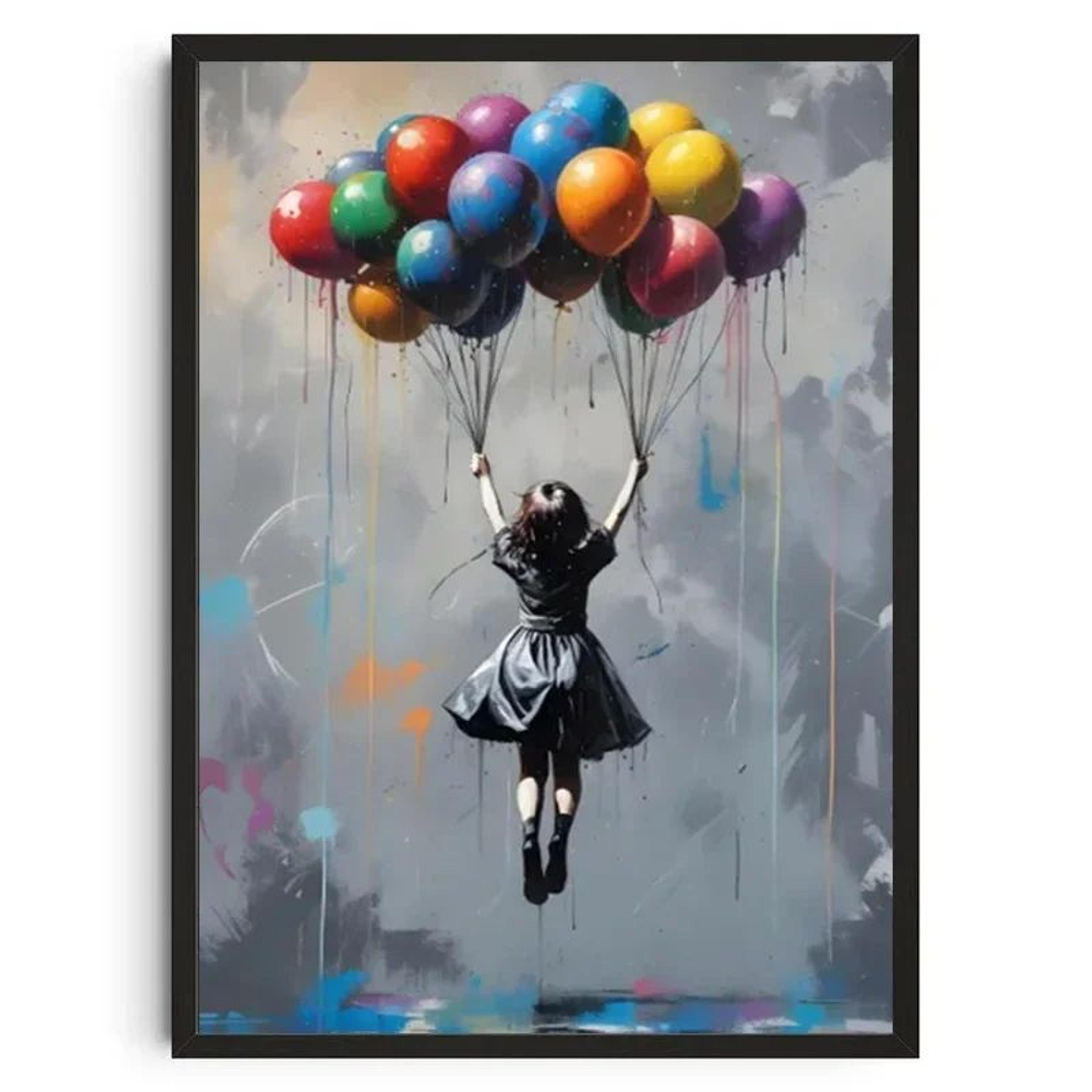 Banksy Wall Art Graffiti Canvas Print  Urban Street Art Poster For Modern Home Decor 5