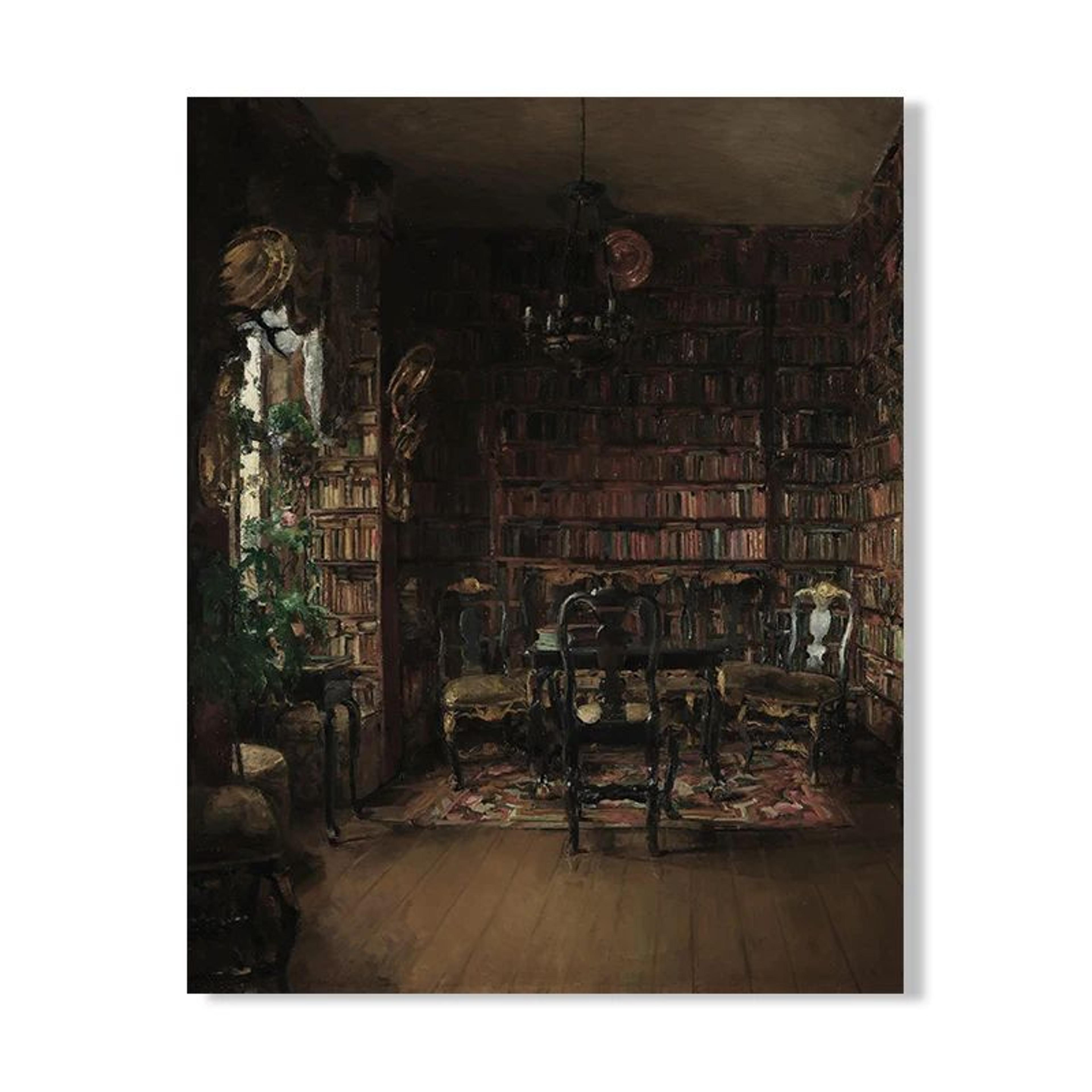 Vintage Owl Canvas Print  Dark Academia Cottagecore Wall Art With Butterflies 15