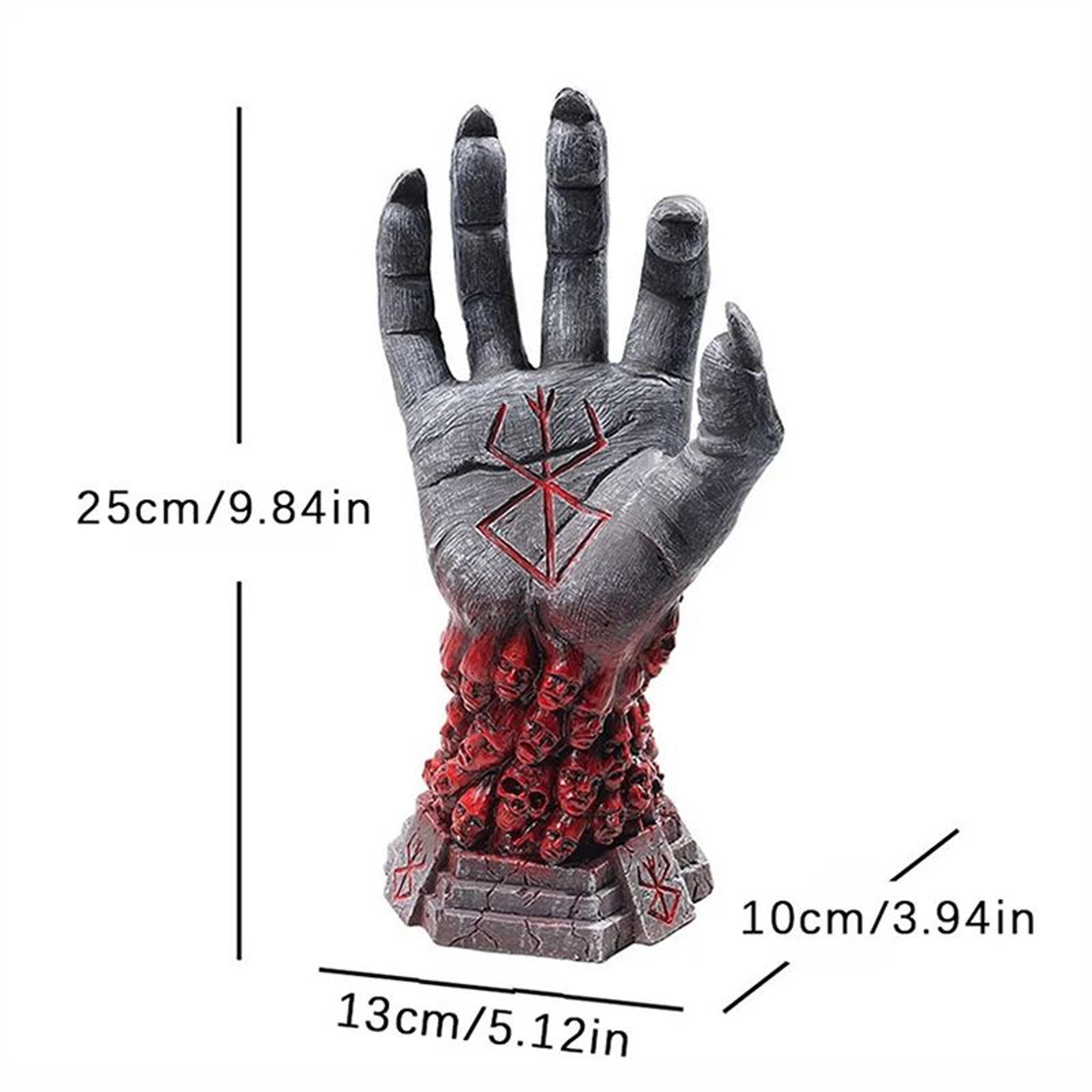 Berserk Skull Hand Grim Reaper Statue Gothic Resin Figurine 5