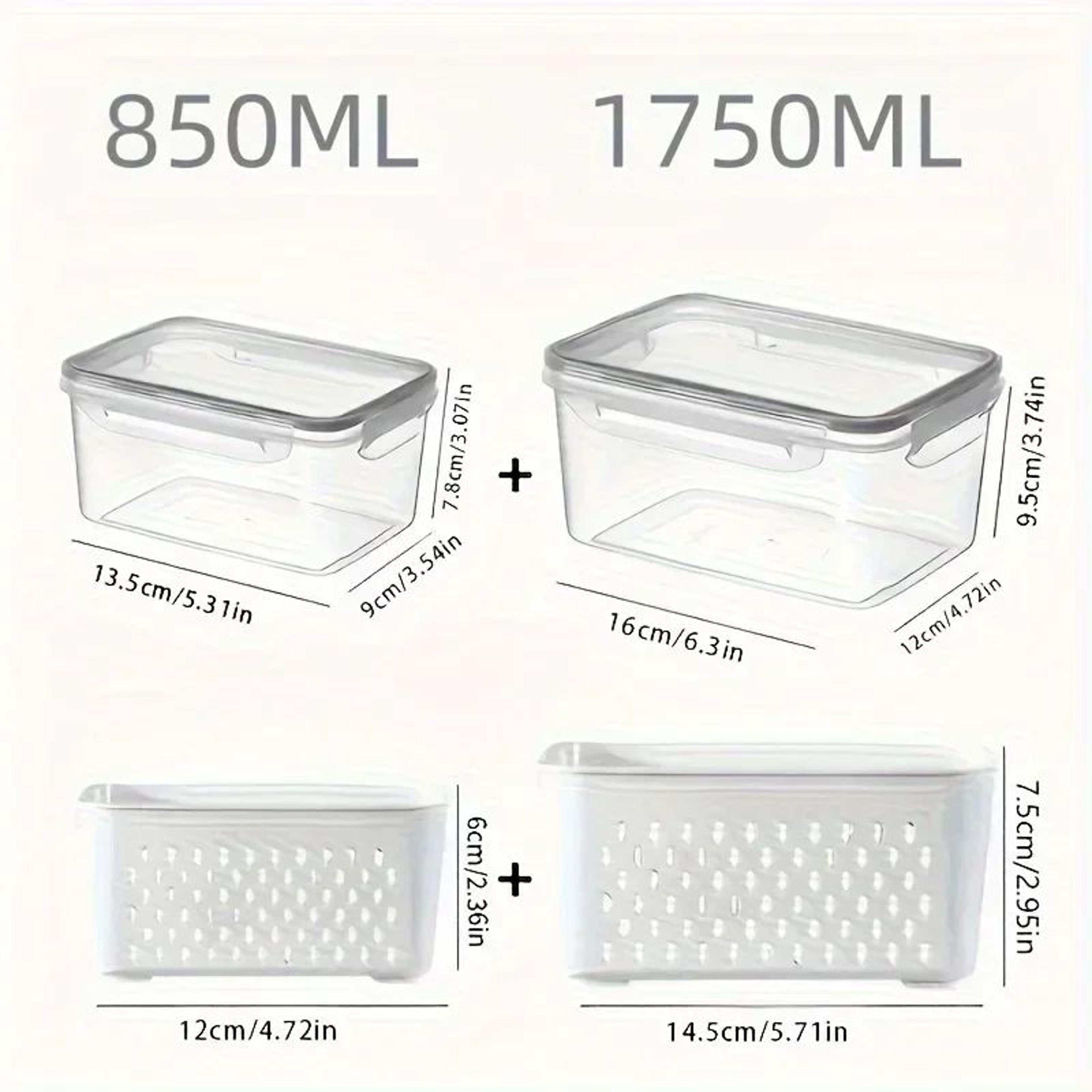 FreshLock Fridge Storage Containers With Strainer  Lids For Produce And Meal Prep 5