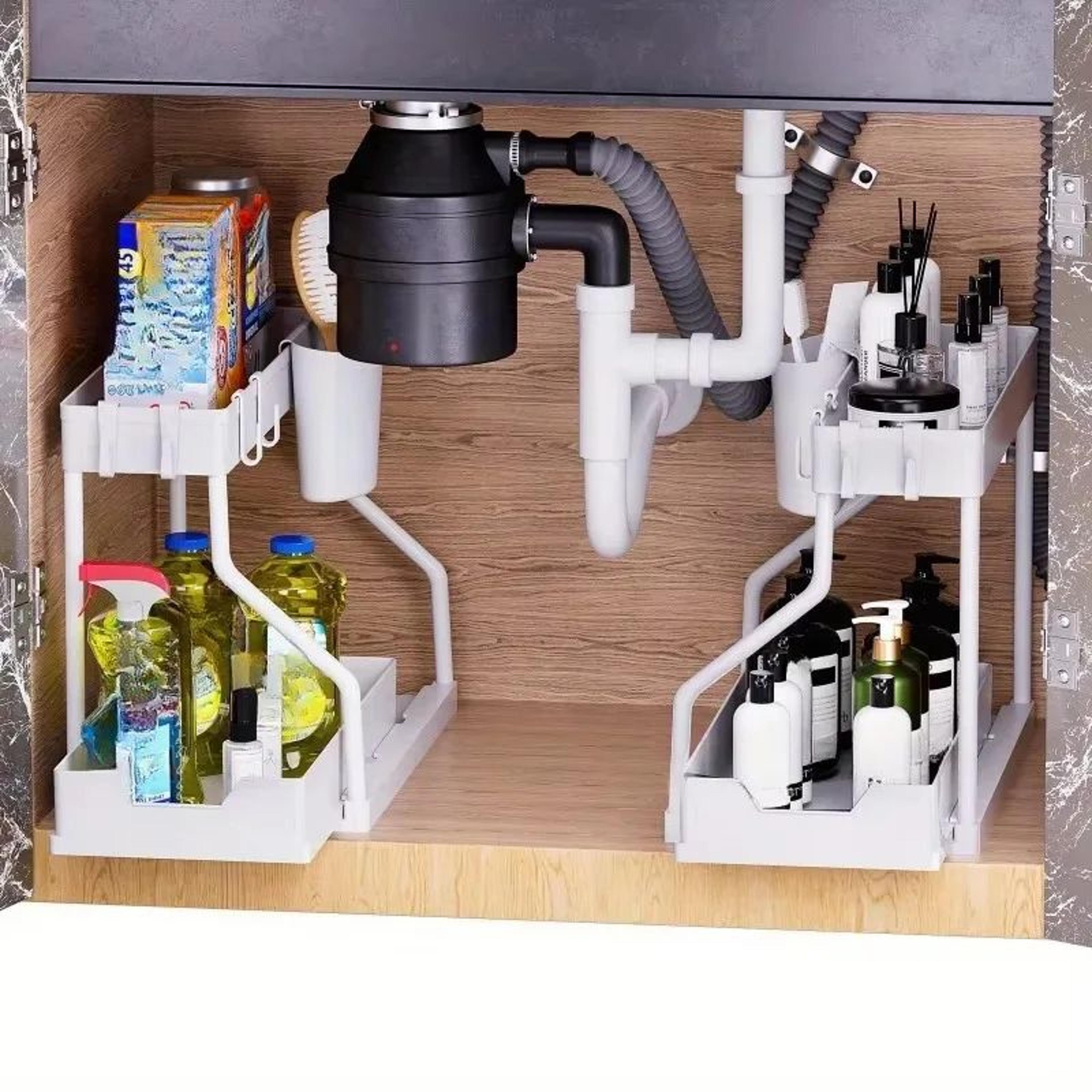 PullOut MultiLayer Kitchen Rack Organizer For Under Sink Storage 6