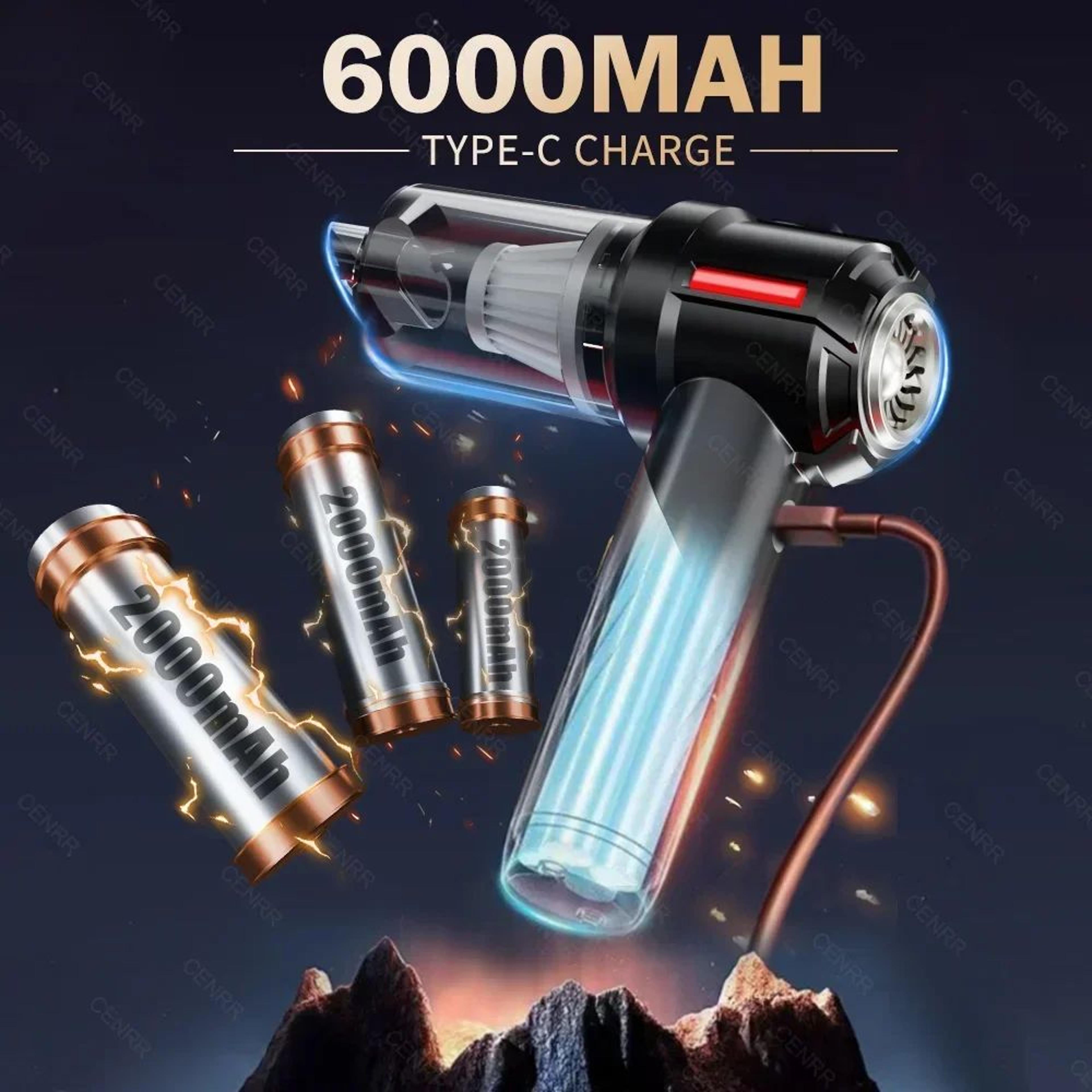 UltraPower Cordless Car Vacuum  Portable Handheld Cleaner With Strong Suction 2