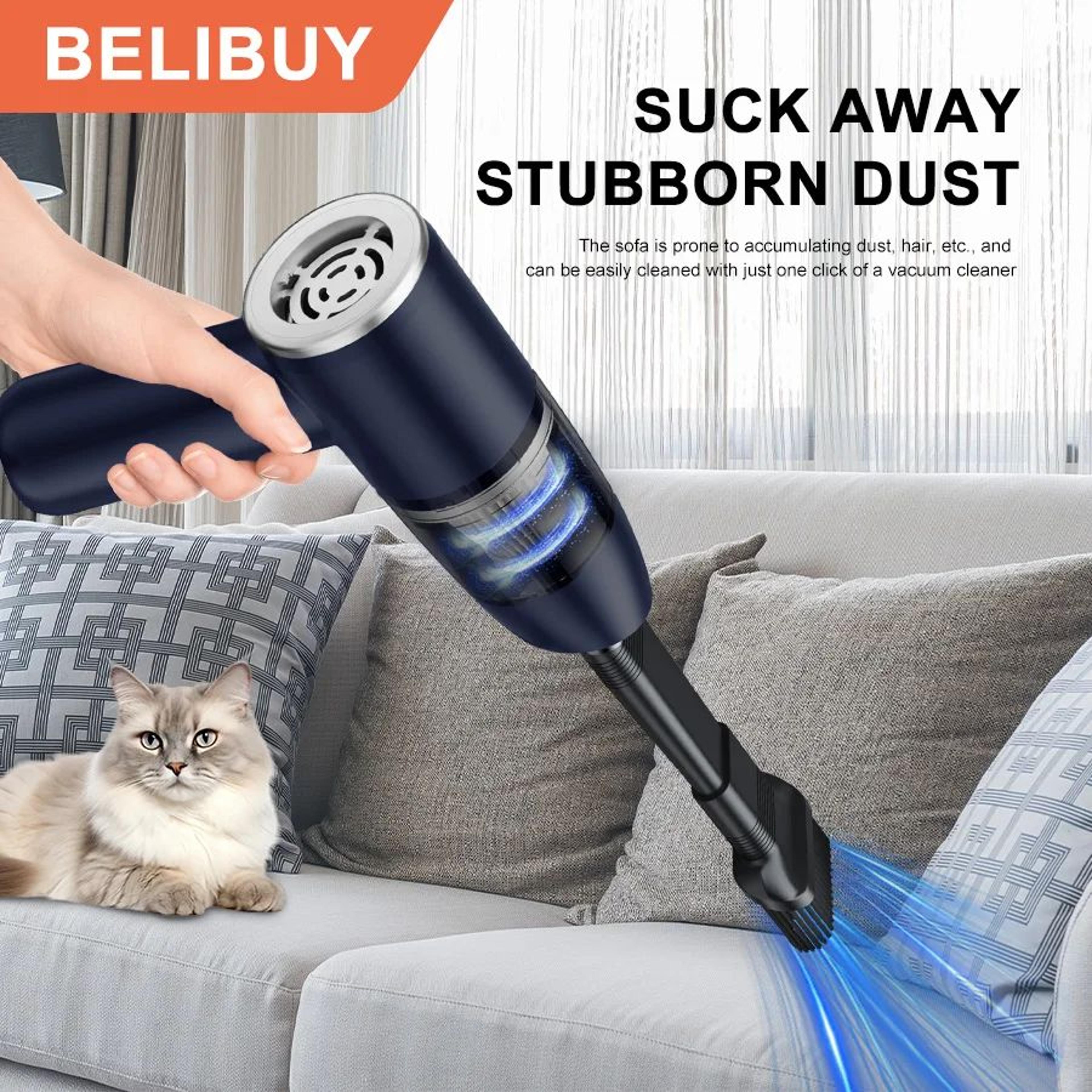 belibuy portable car vacuum – cordless handheld high power mini cleaner