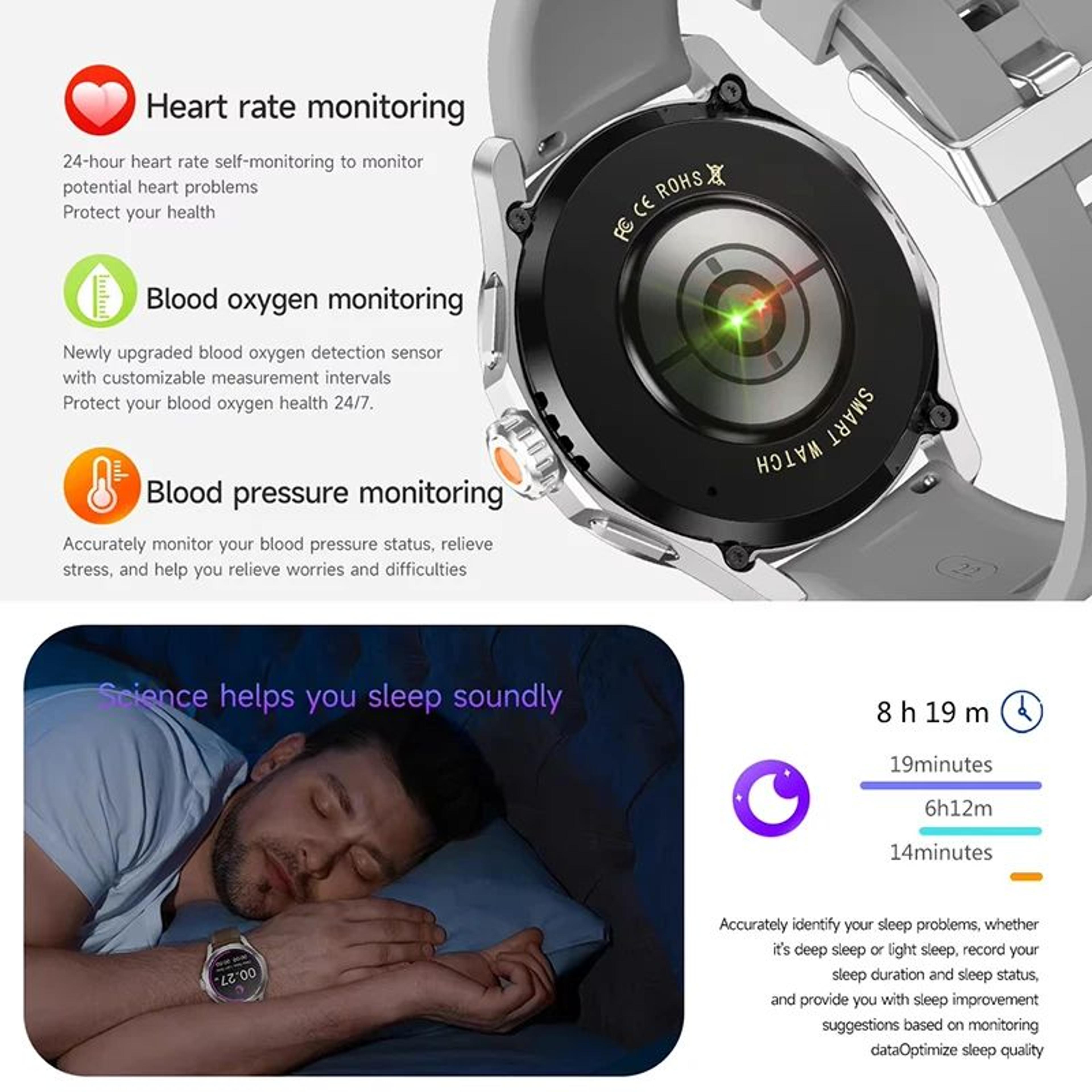 S4 Ultra Rugged GPS Smartwatch With AMOLED Display  Bluetooth Calling 5