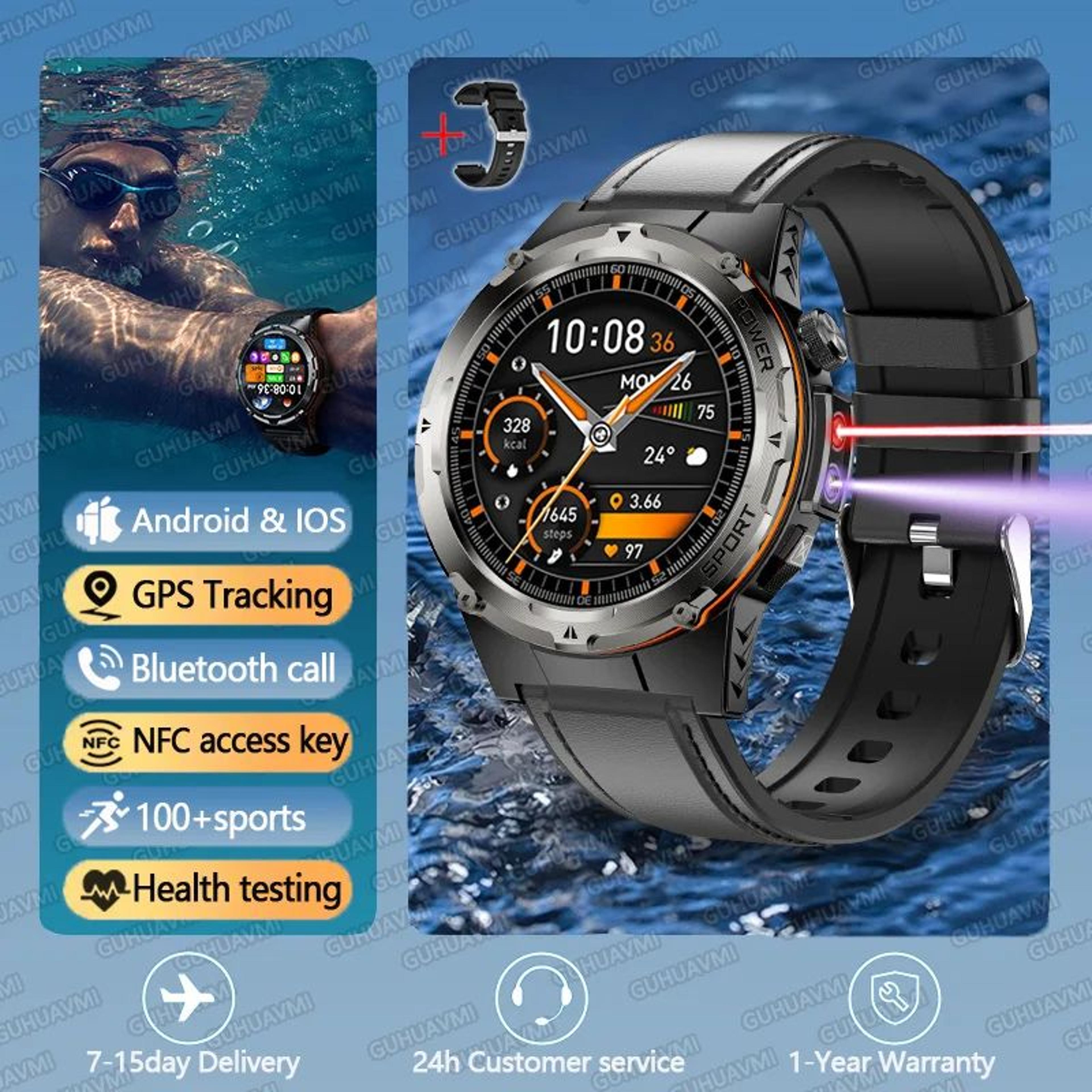 TRex 3 Rugged Smartwatch With GPS NFC  3ATM Waterproof Design 9