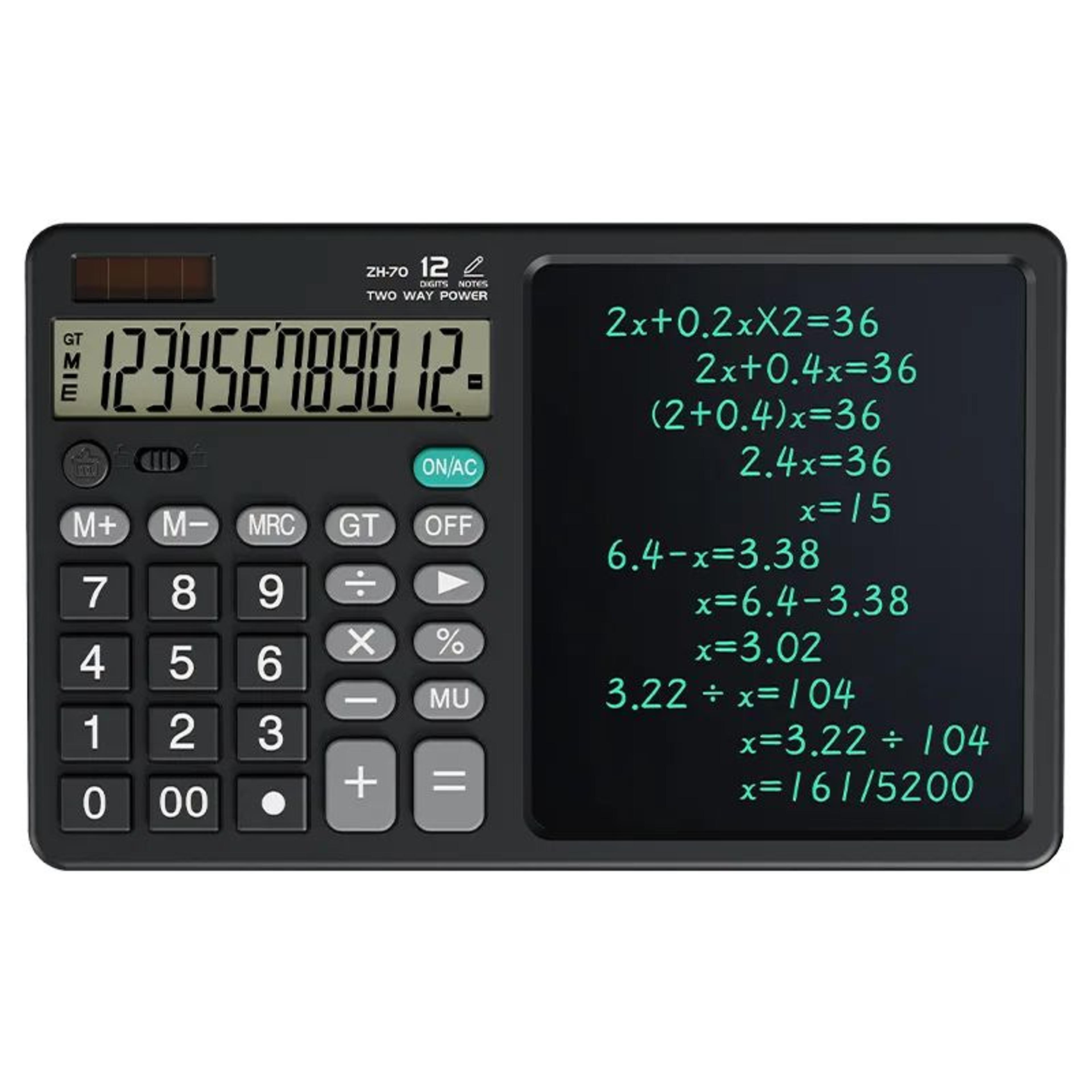 SmartFold LCD Writing Tablet Calculator With Stylus  12Digit Display 6