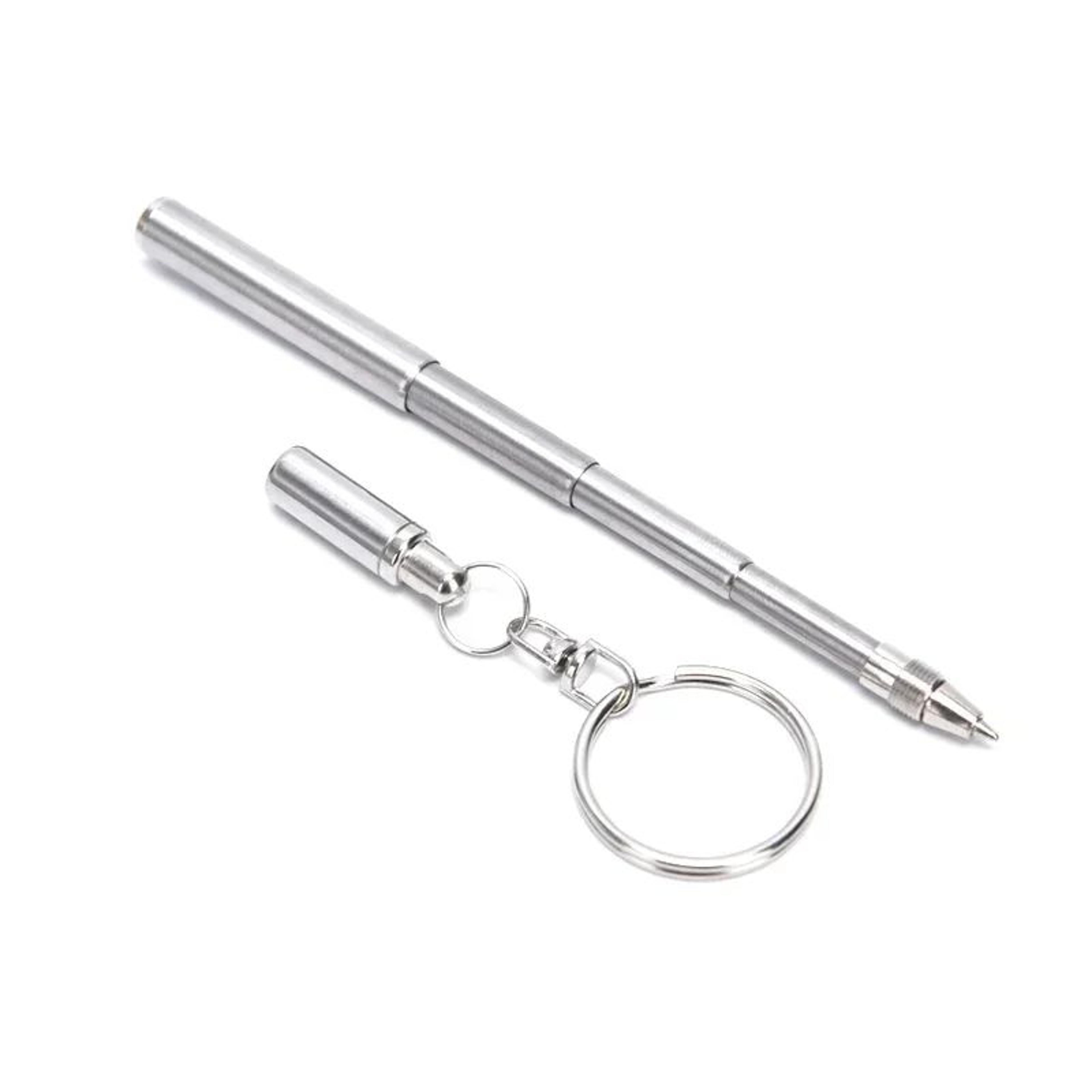 Mini Telescopic Stainless Steel Keychain Pen  Portable Mini Keychain Pen For Everyday Carry 5
