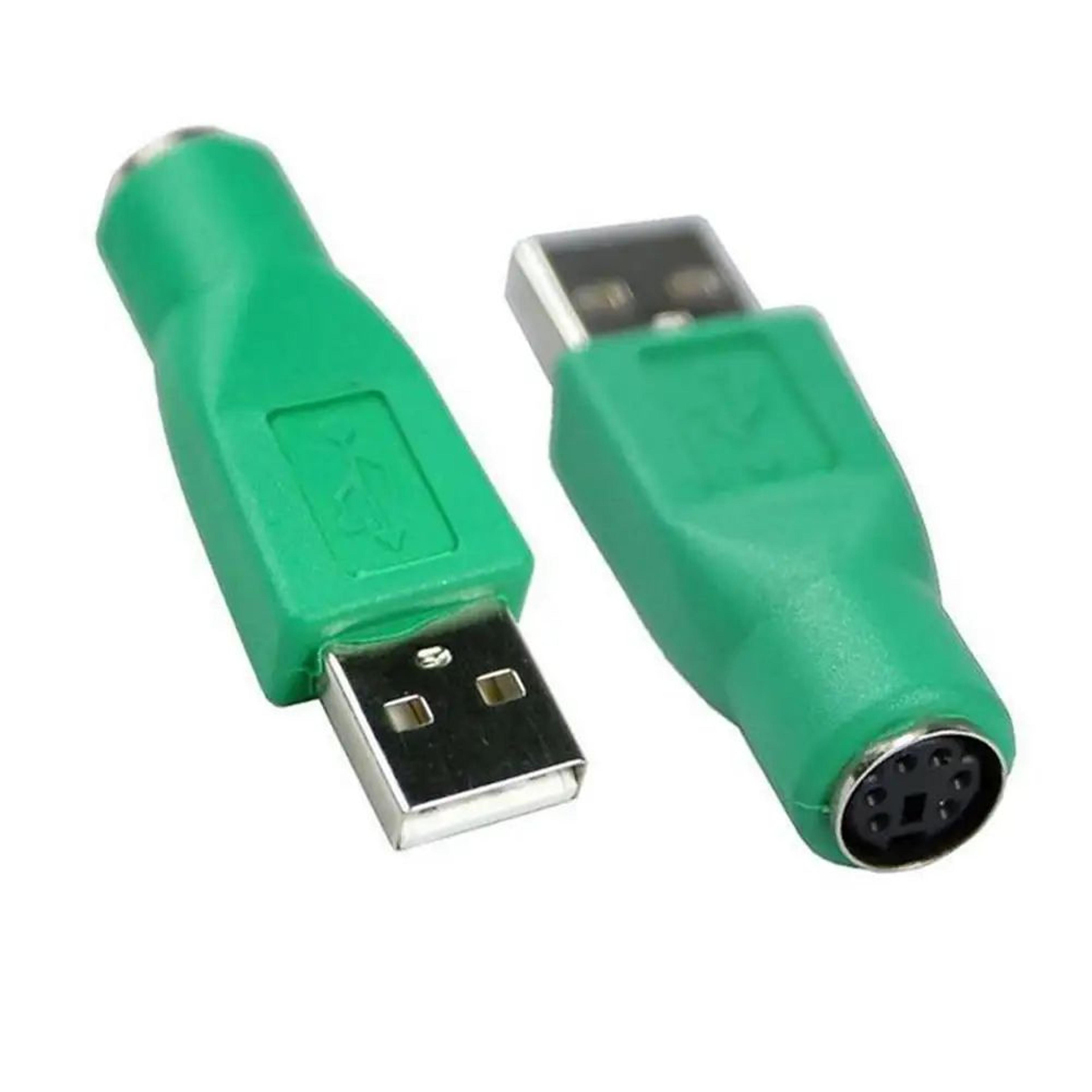 2-in-1 usb splitter adapter for keyboard & mouse – compact ps/2 to usb converter