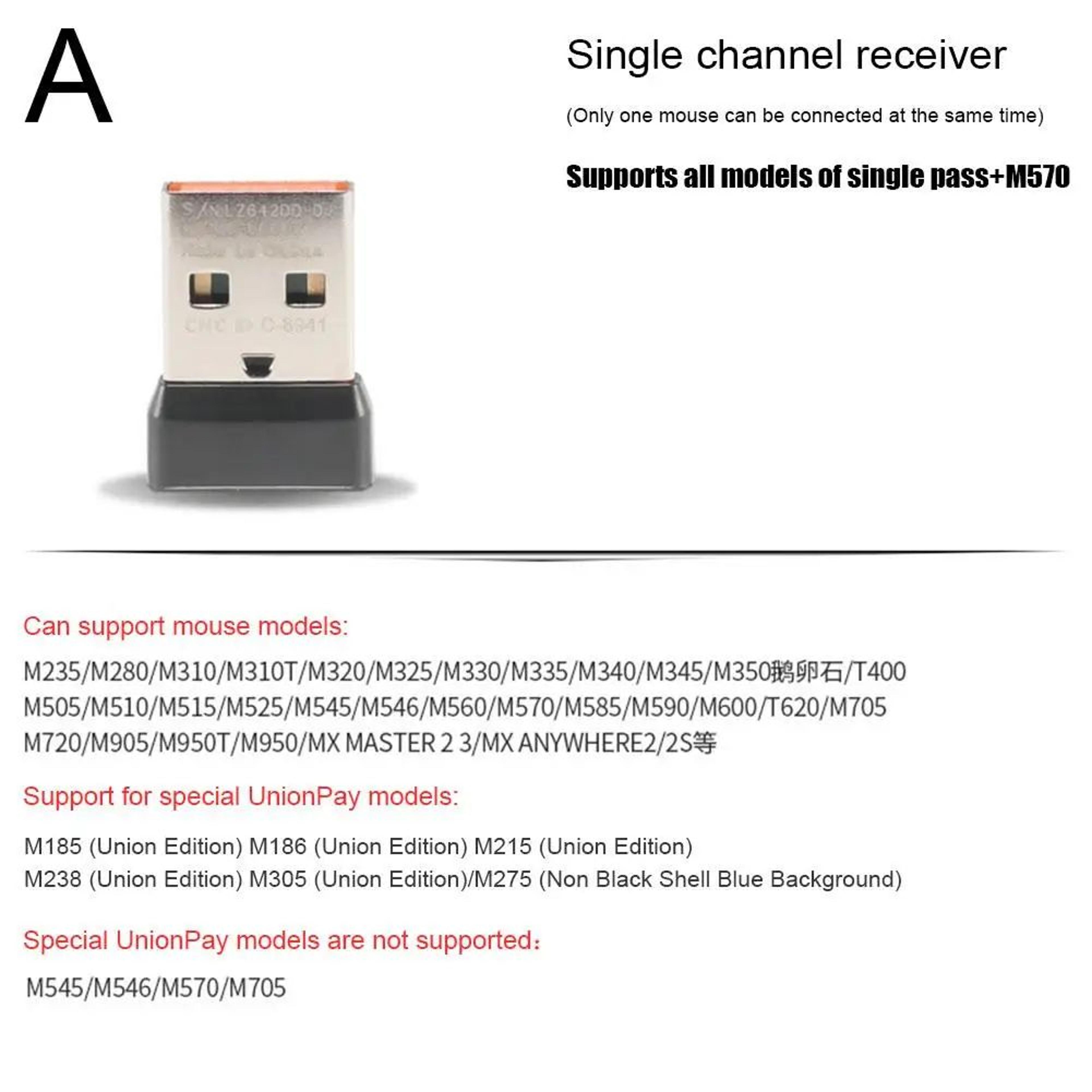 Universal Wireless USB Receiver Dongle For Mouse  Keyboard  MultiDevice Unifying Adapter 6