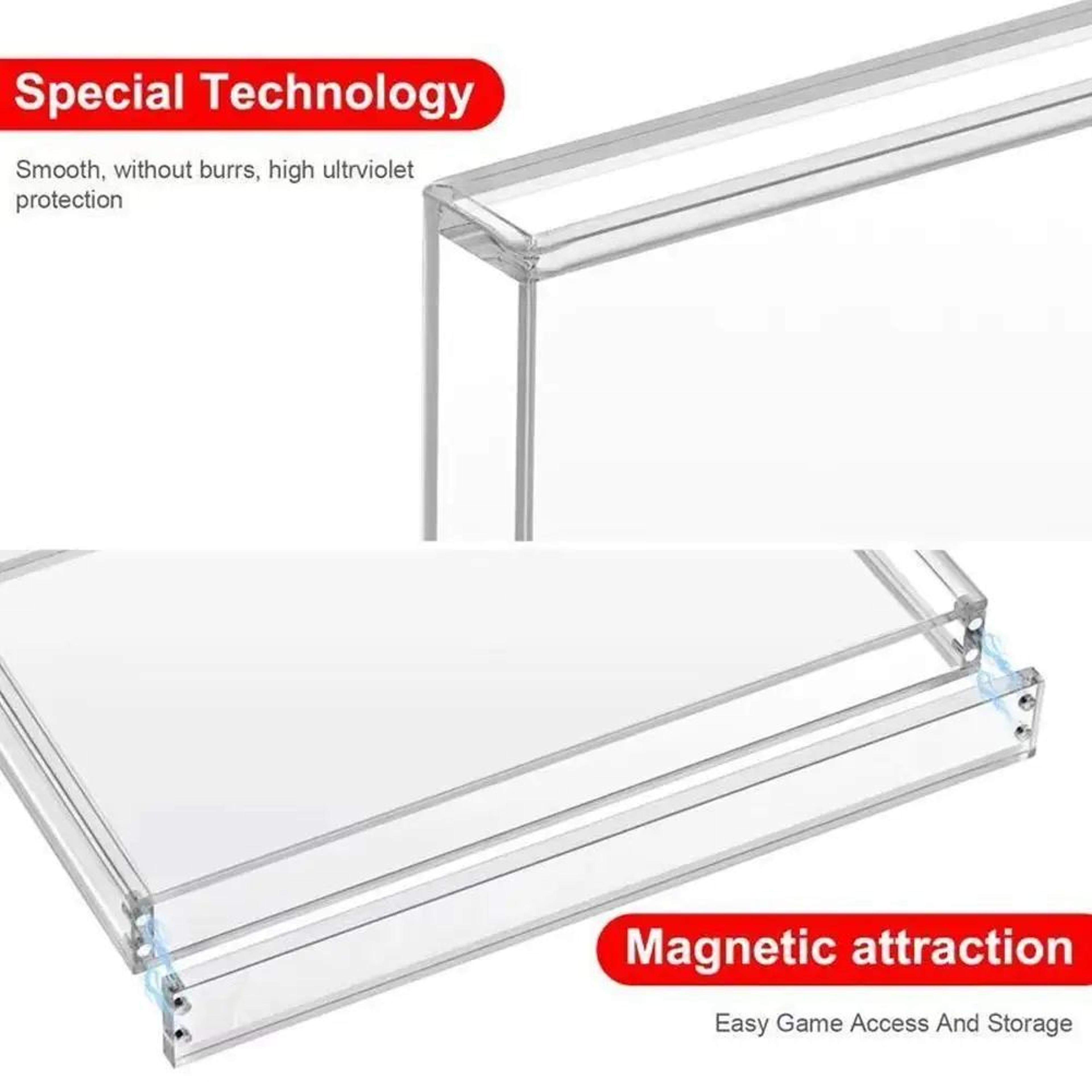 Switch 2 Game Card Case Magnetic Acrylic Display Box  Dustproof Transparent Storage Holders 0