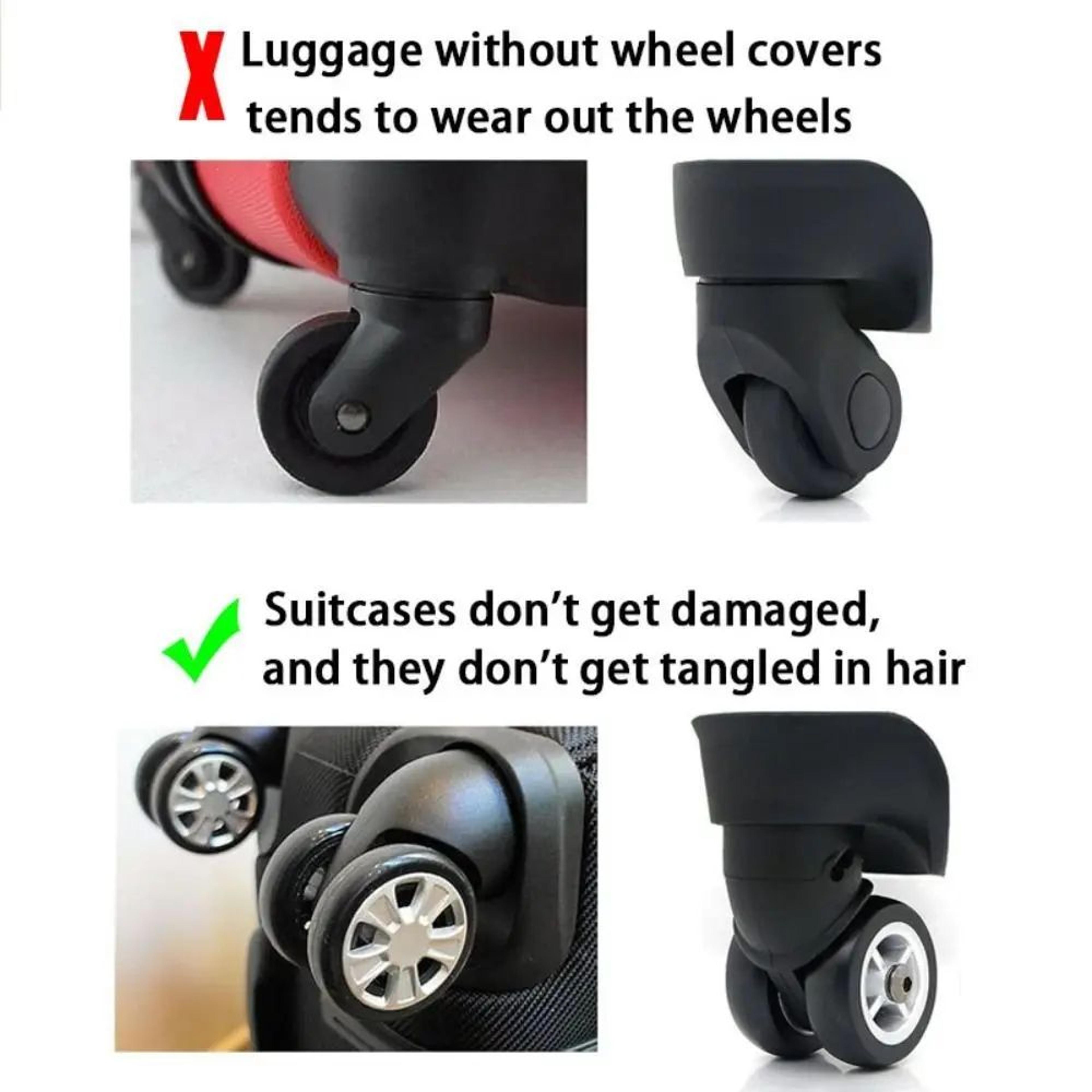 Silent Glide Silicone Luggage Wheel Covers Set 8Pack 1