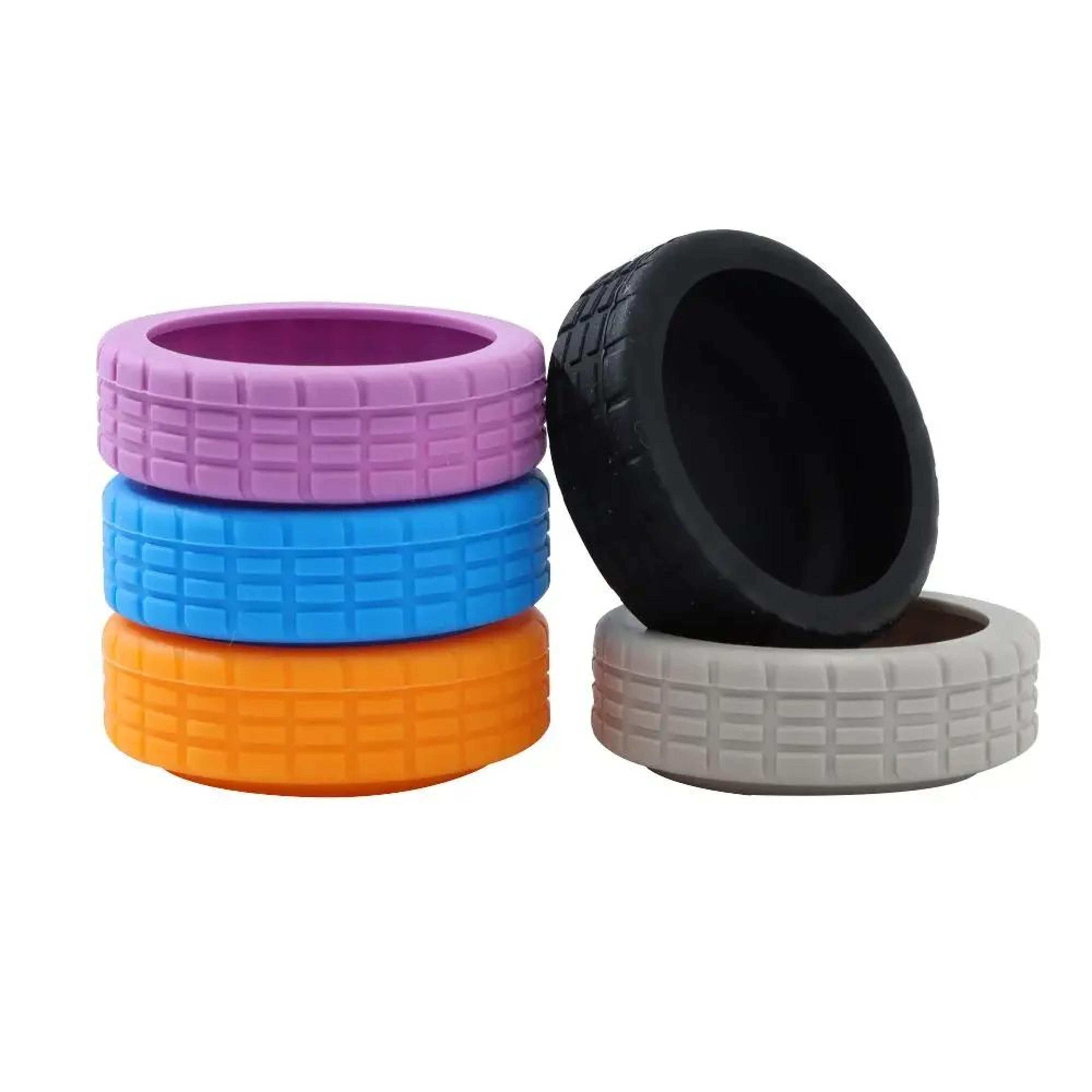 Silent Glide Silicone Luggage Wheel Covers  Durable Suitcase Wheel Protector Set 5