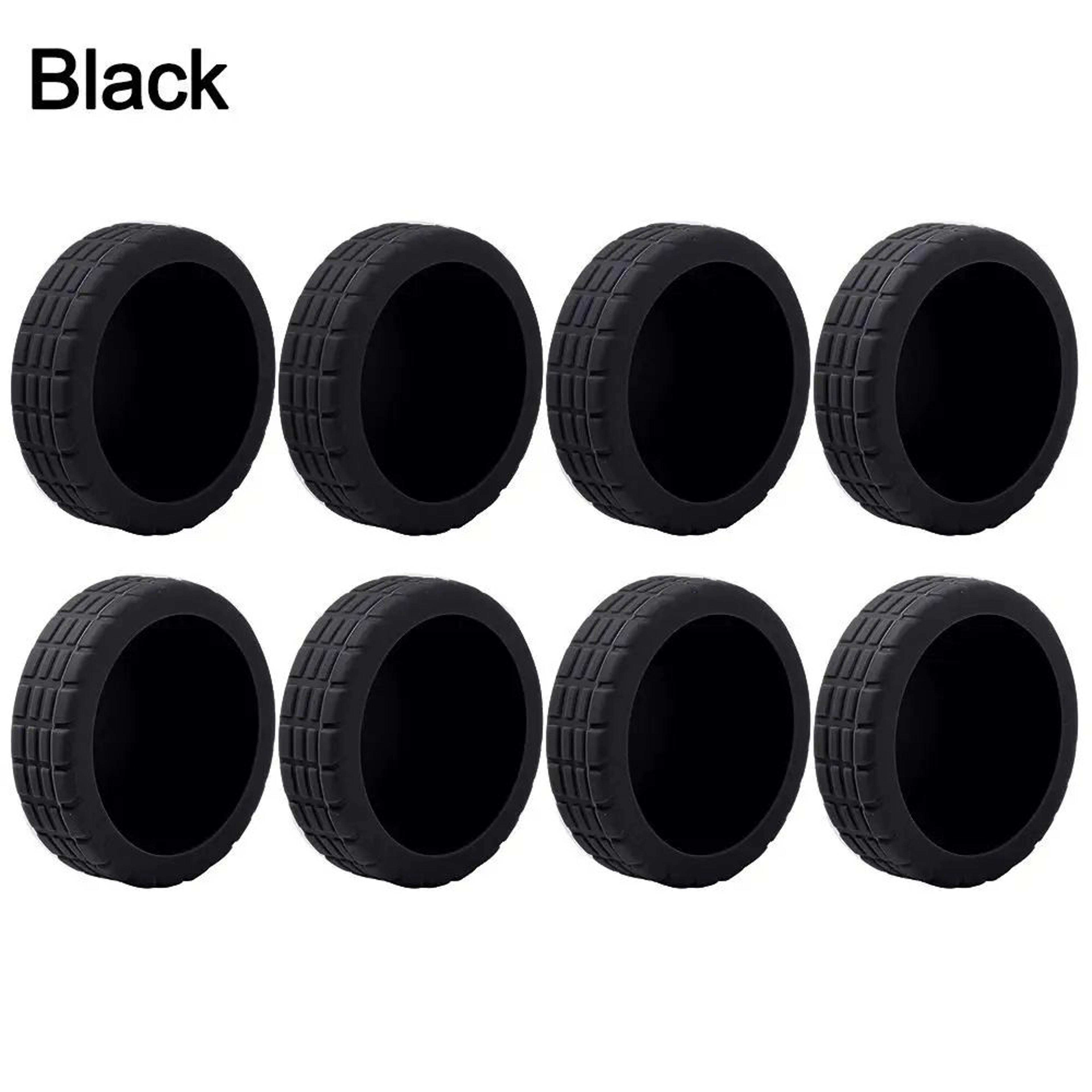Silent Glide Silicone Luggage Wheel Covers  Durable Suitcase Wheel Protector Set 7