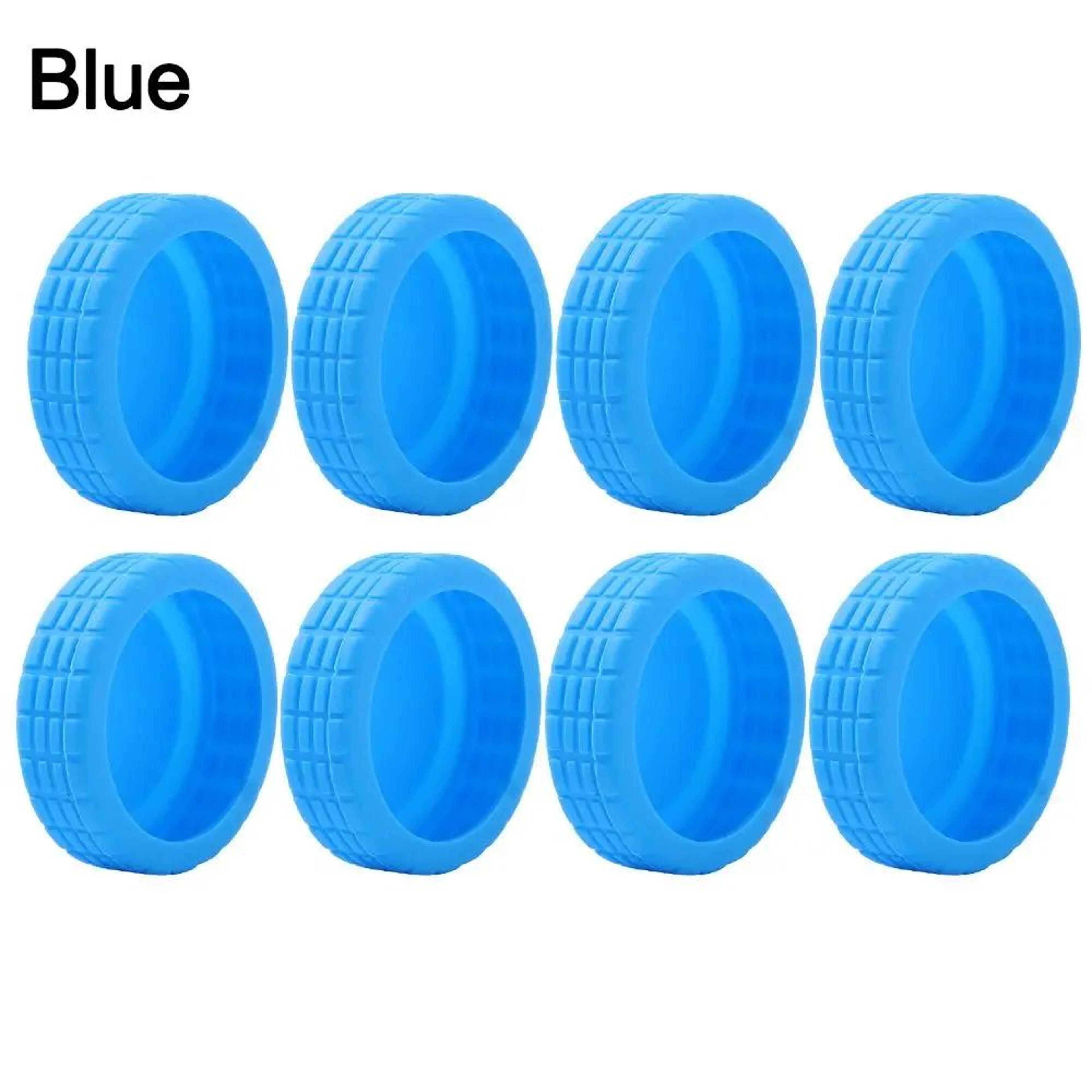 Silent Glide Silicone Luggage Wheel Covers  Durable Suitcase Wheel Protector Set 9