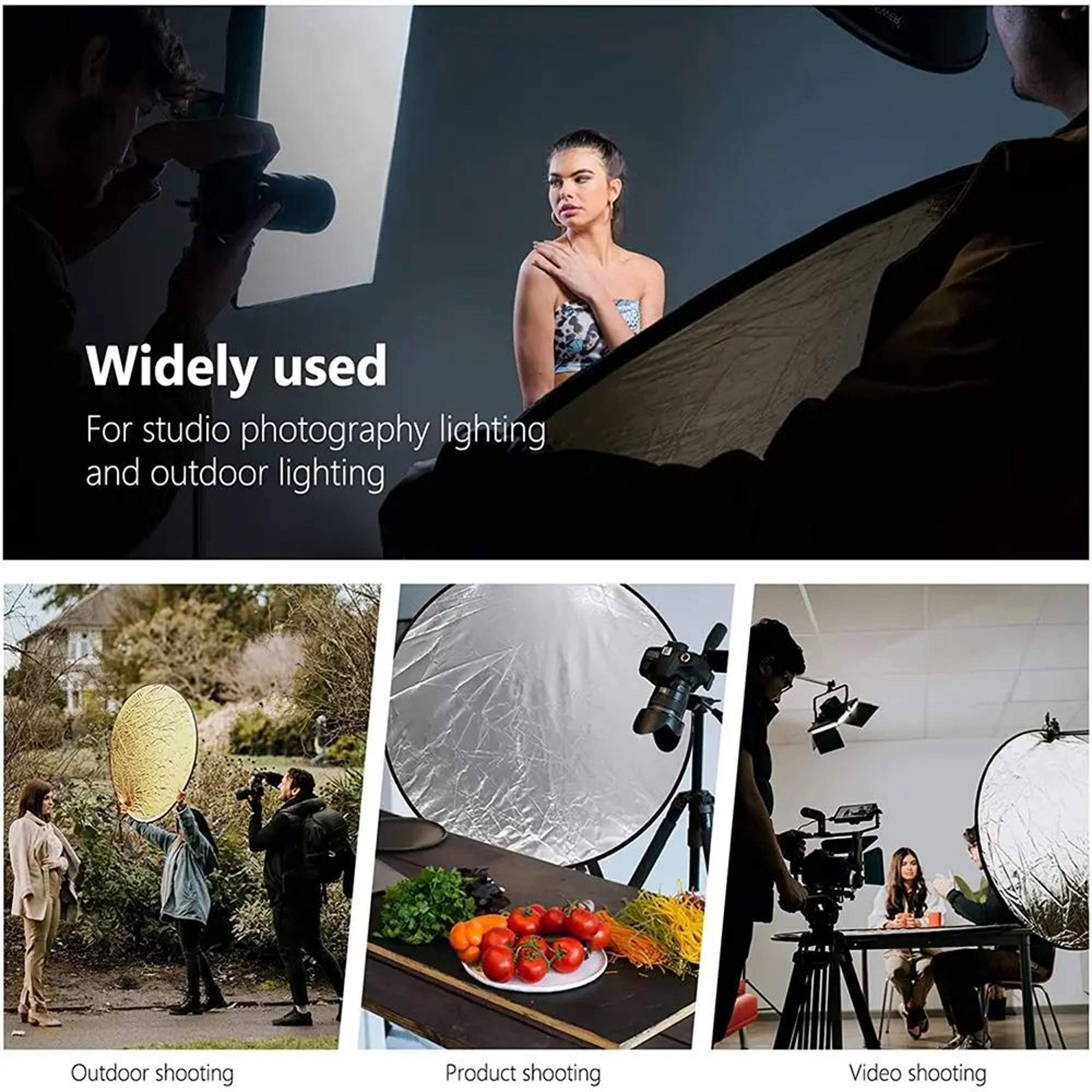 5in1 Portable Photography Reflector Diffuser Kit 5