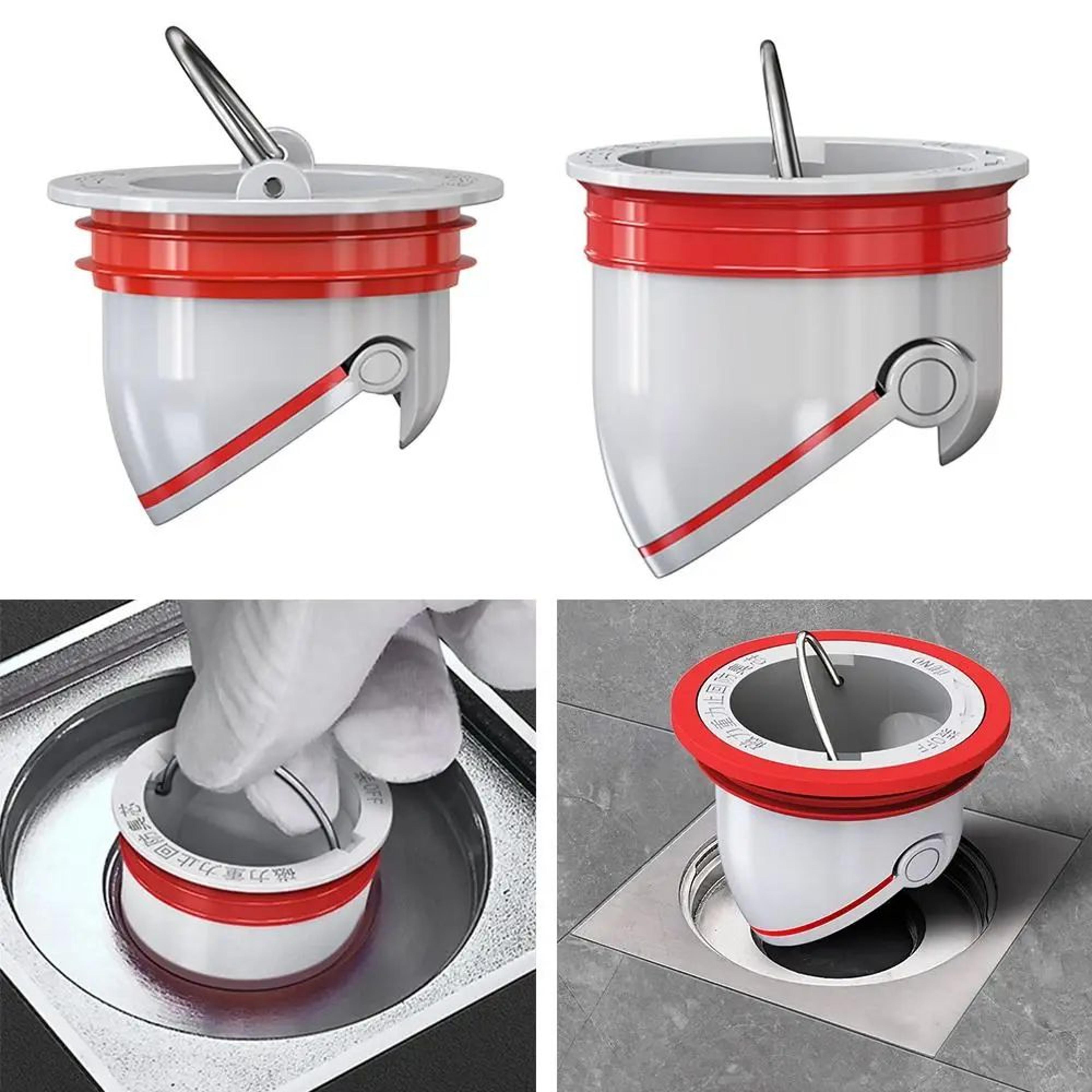high-seal anti-odor floor drain core with backflow valve & hair filter